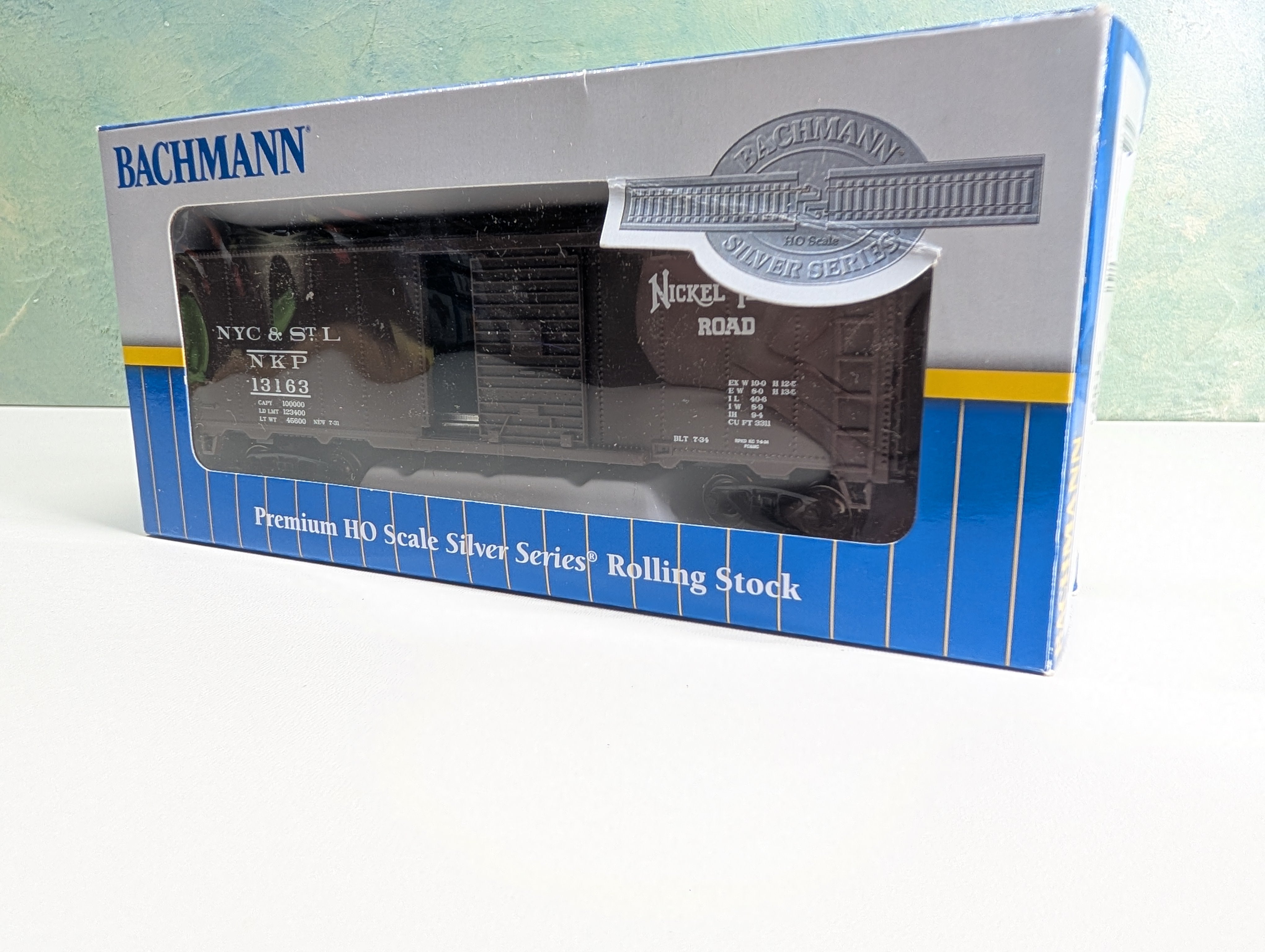USED Bachmann 15012 HO Scale 40' Steam-Era Box Car Nickel Plate Road NKP #13163 Metal Wheels