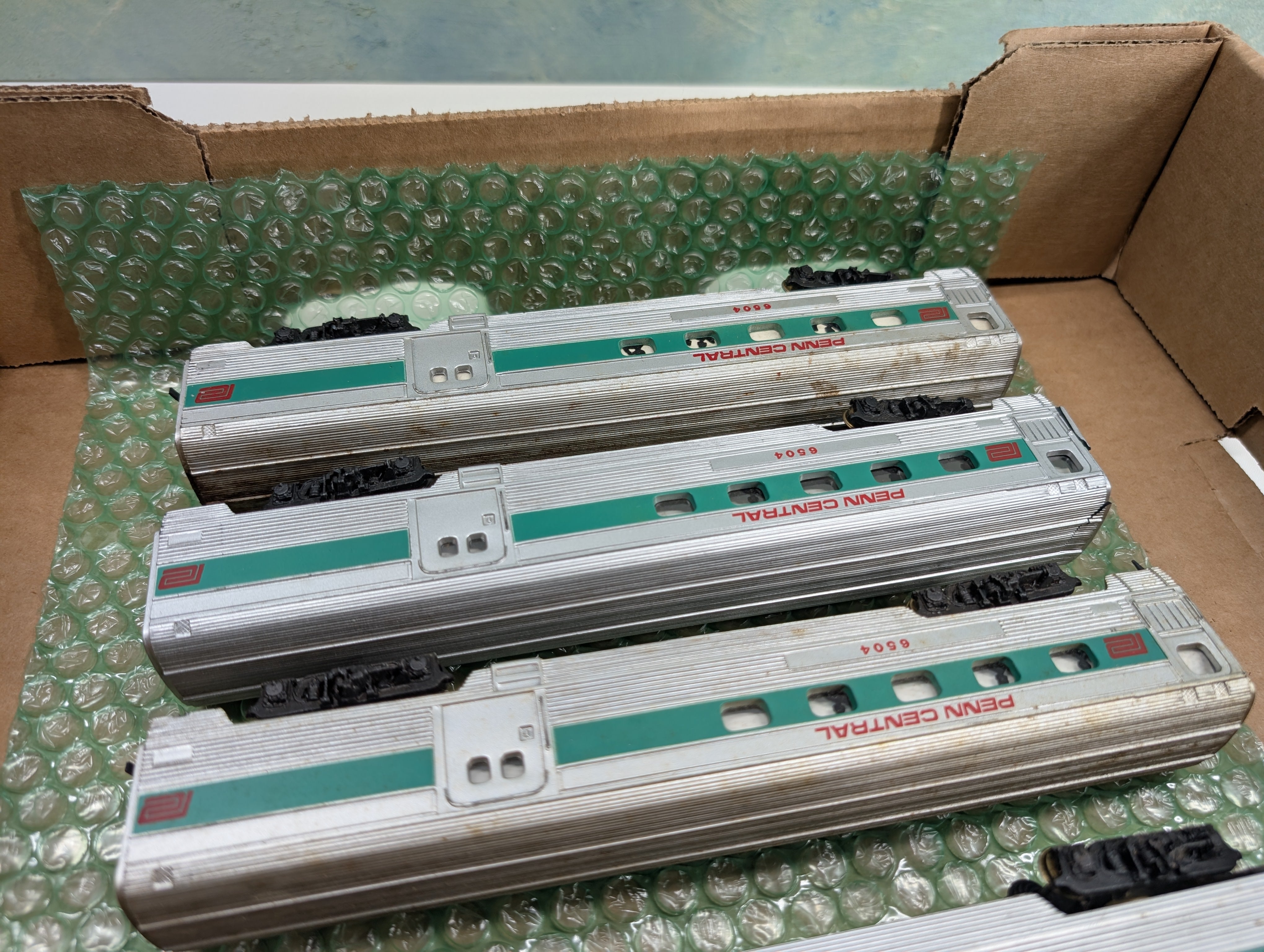 USED Tyco HO Scale Lot of Passenger Cars Penn Central PC (7 pcs)