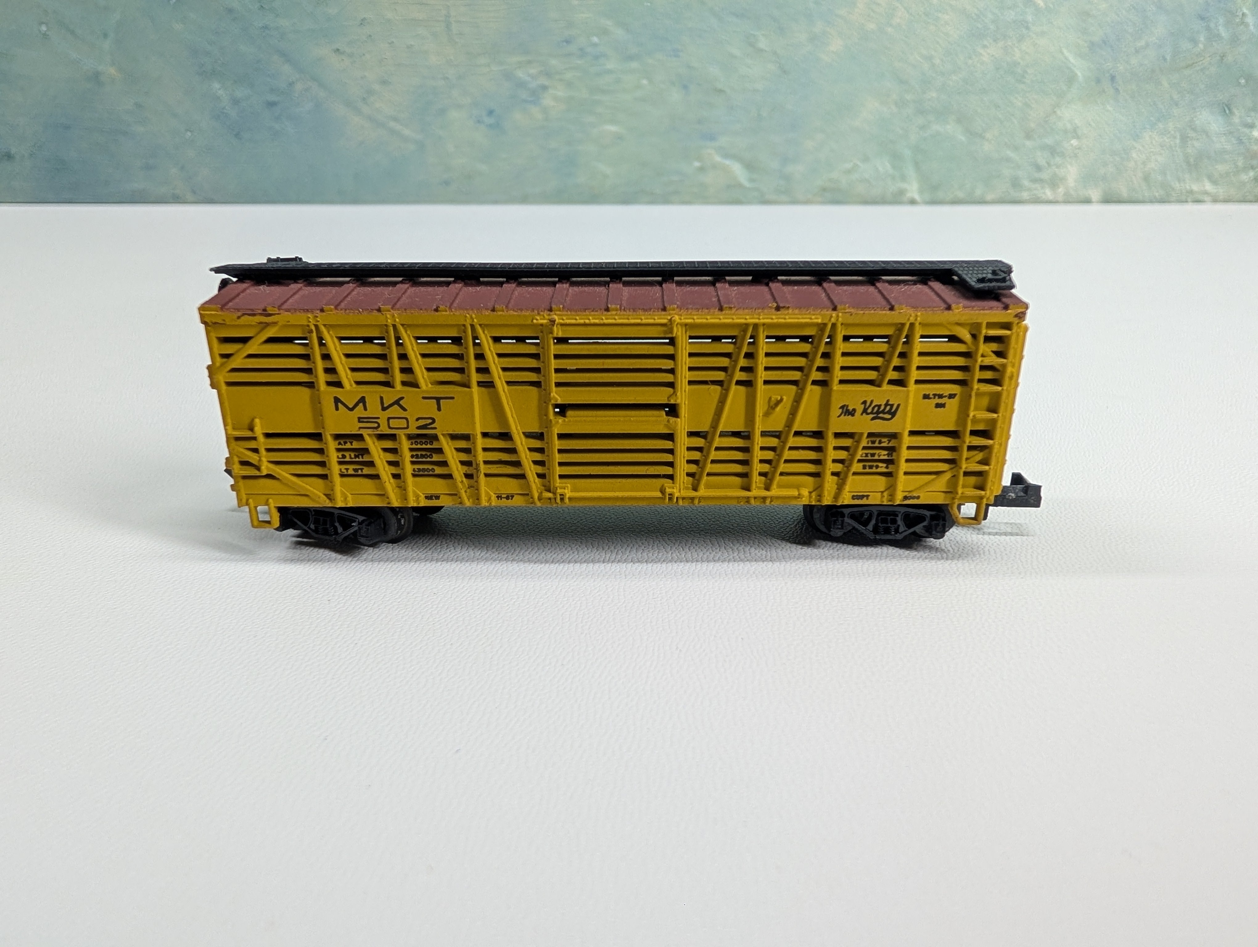 USED Atlas N Scale Cattle Stock Car MKT #205 The Katy