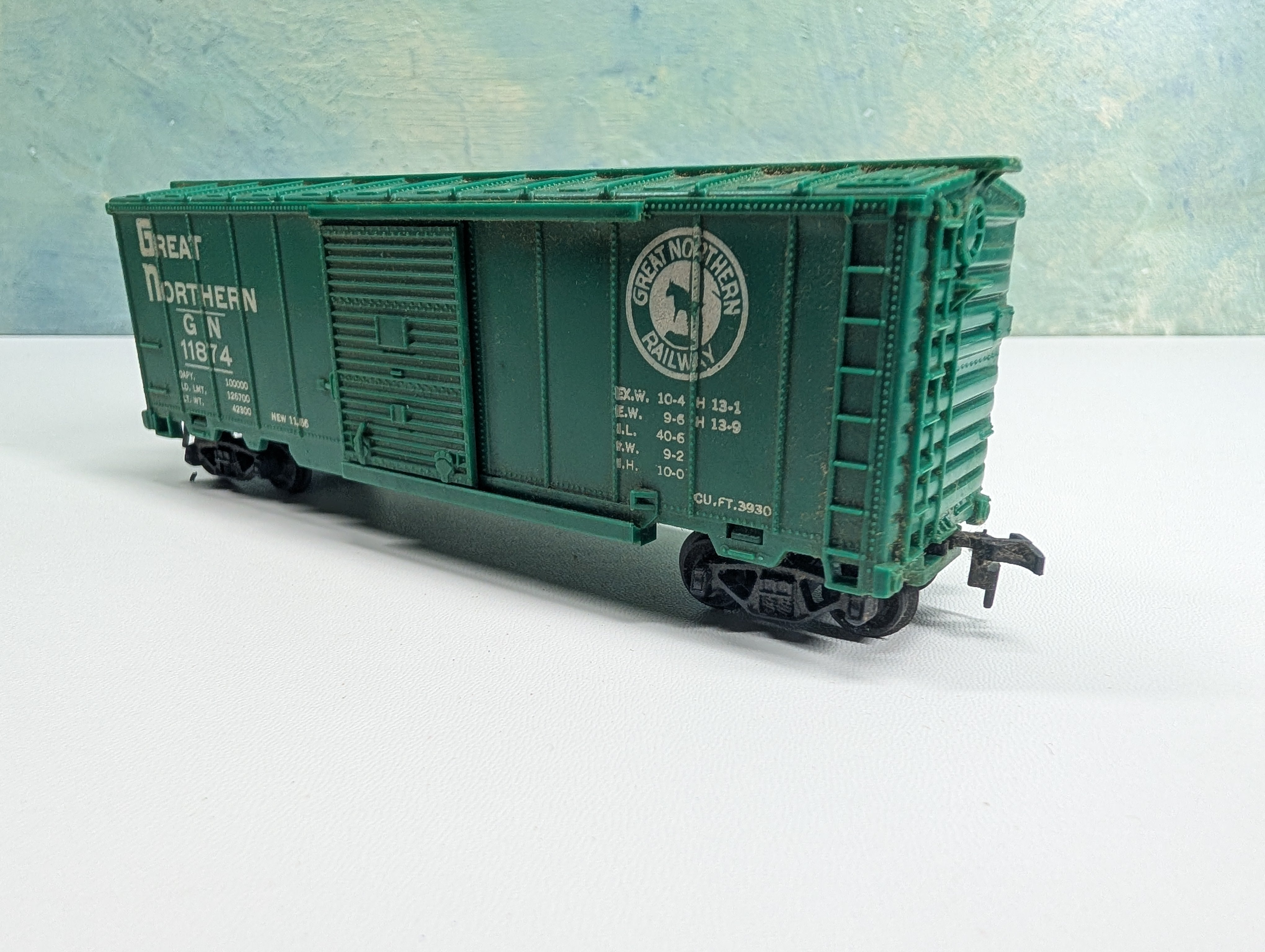 USED Marx HO Scale 40' Box Car Great Northern GN #11874