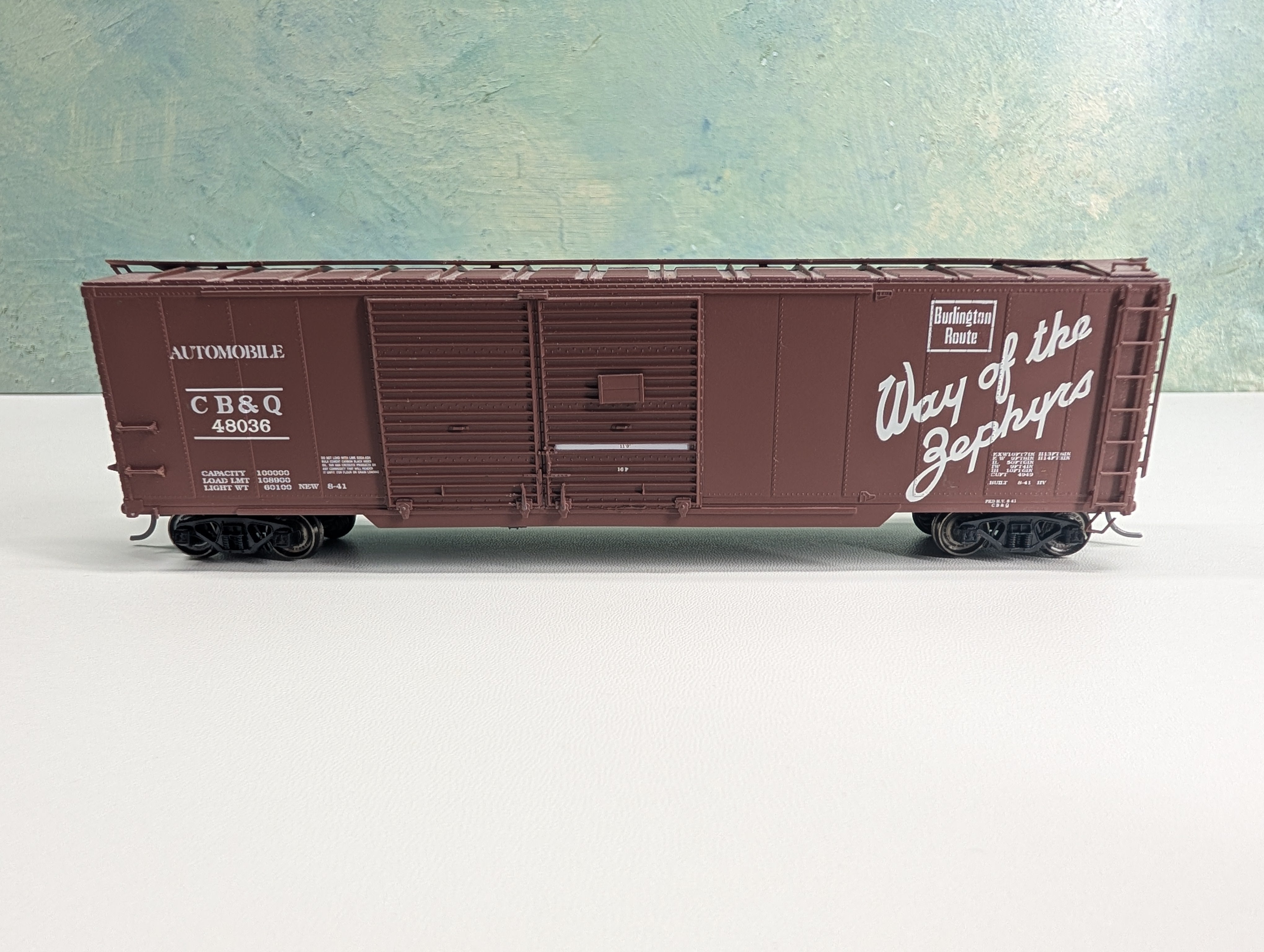 USED Life-Like HO Scale 50' DD Box Car Proto Burlington CB&Q #48036 Metal Wheels