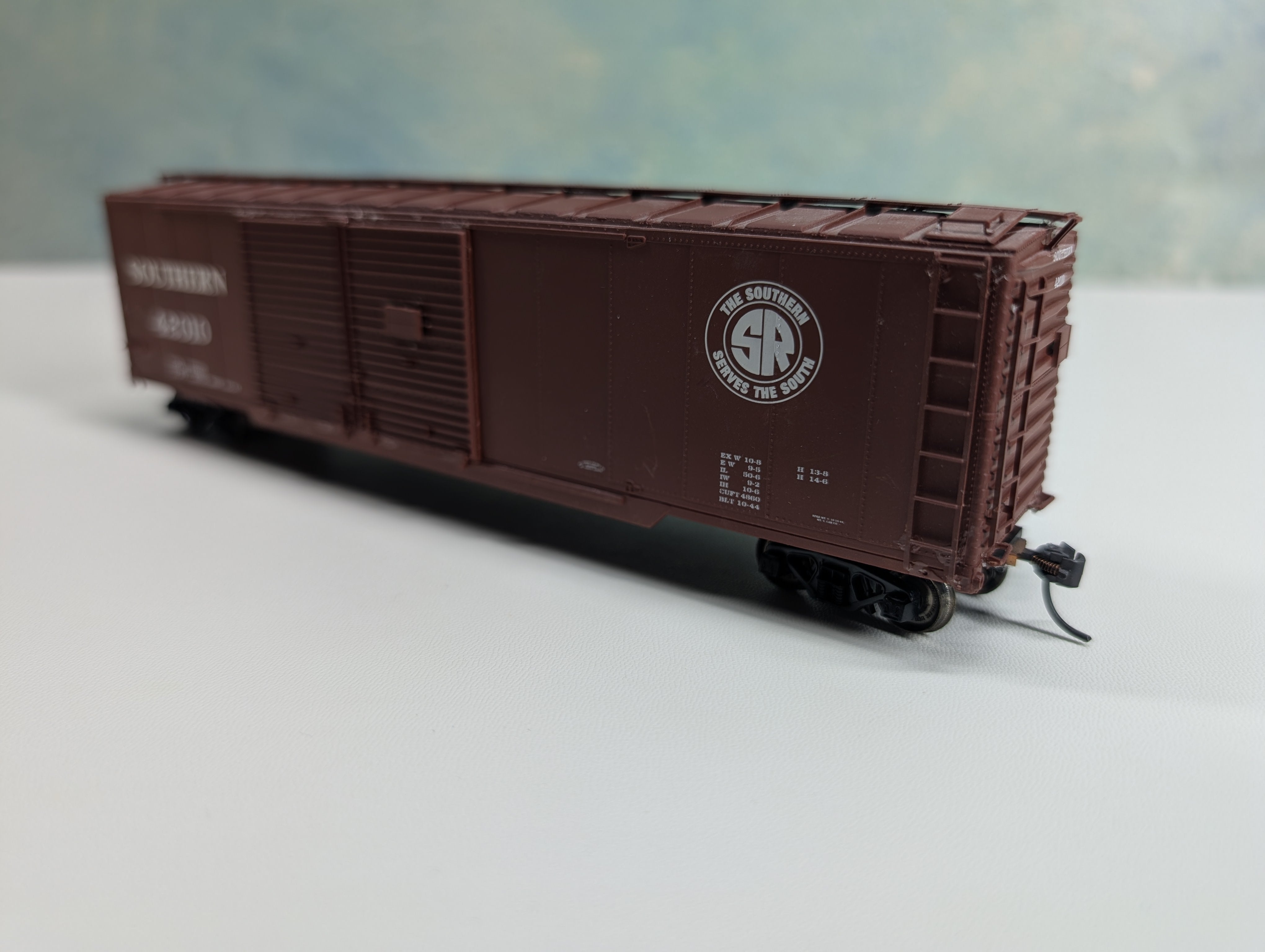 USED Life-Like HO Scale 50' DD Box Car Proto Southern #42010 Metal Wheels