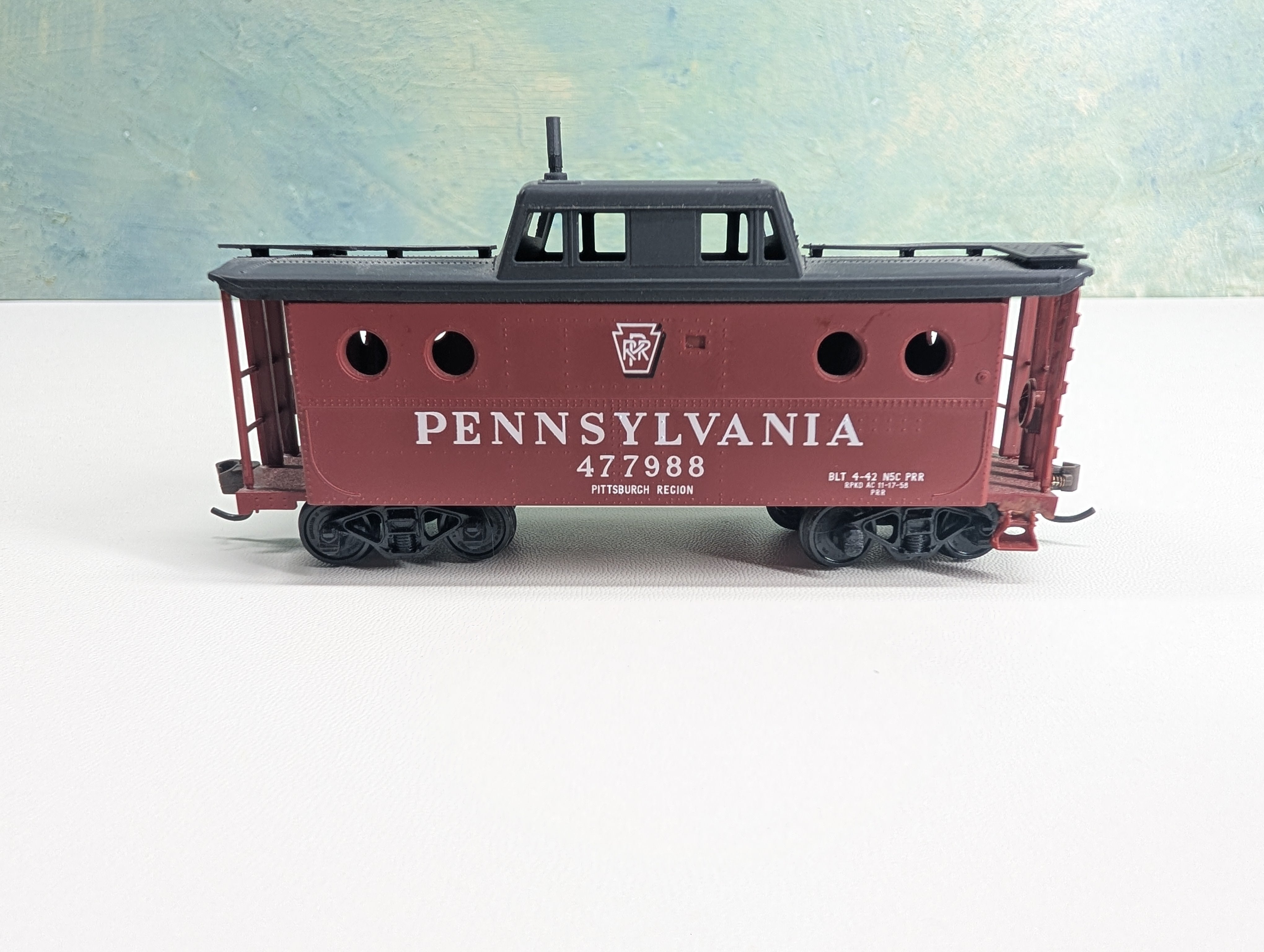 USED Bowser HO Scale N5C Caboose Pennsylvania #477988