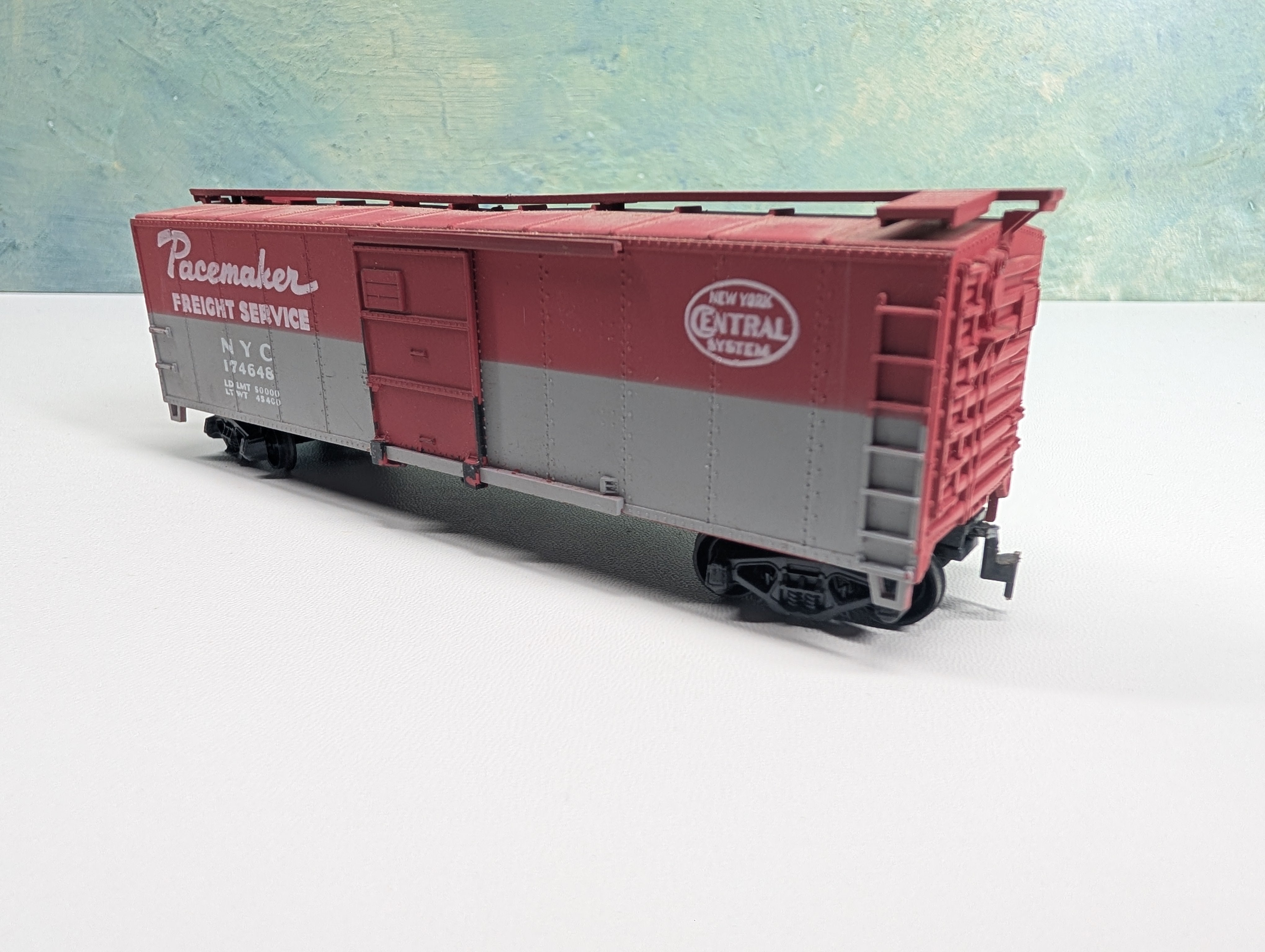 USED TRAIN MINIATURE HO Scale 40' Box Car New York Central NYC #174648 Pacemaker