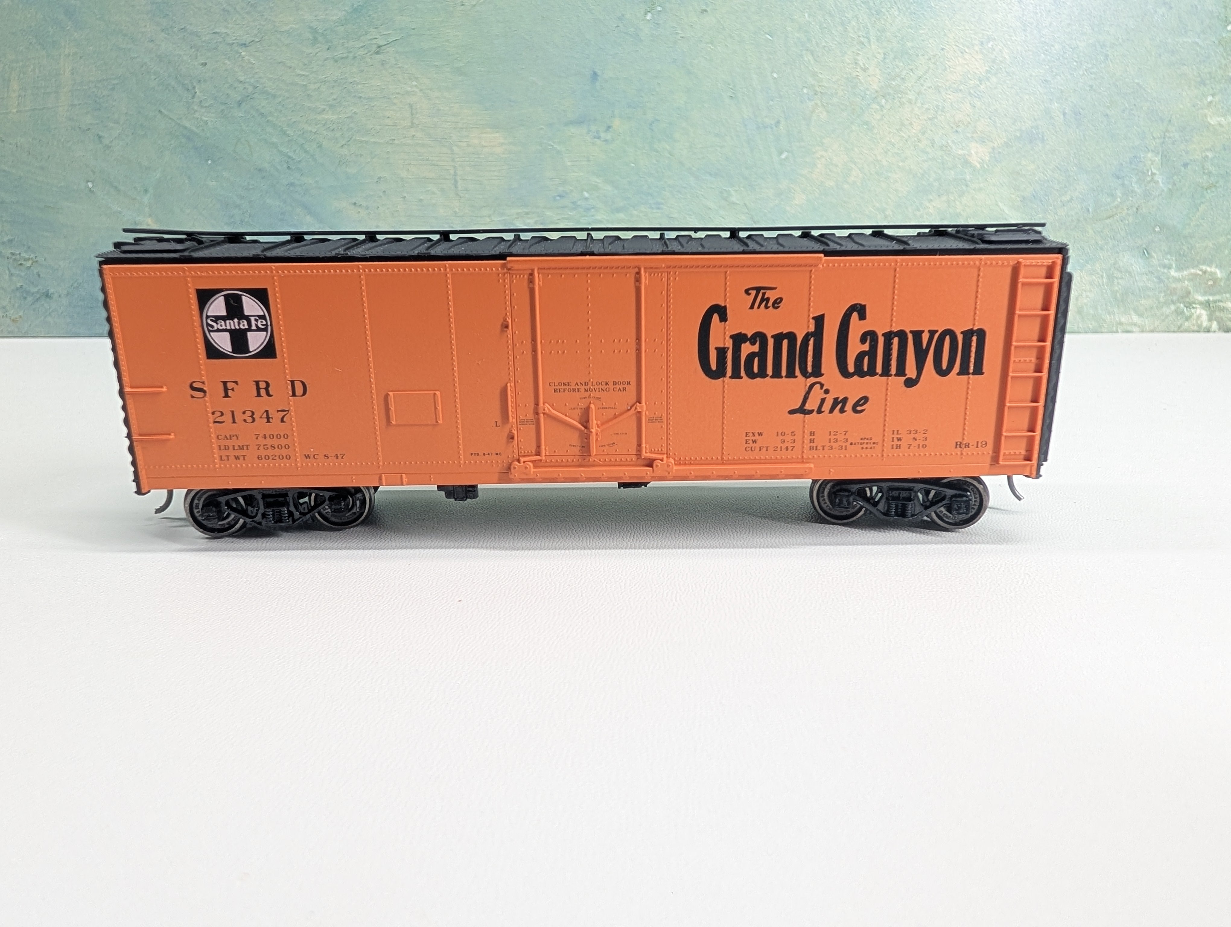 USED Accurail 8521 HO Scale 40' Steel Reefer Santa Fe SFRD #21347 Metal Wheels