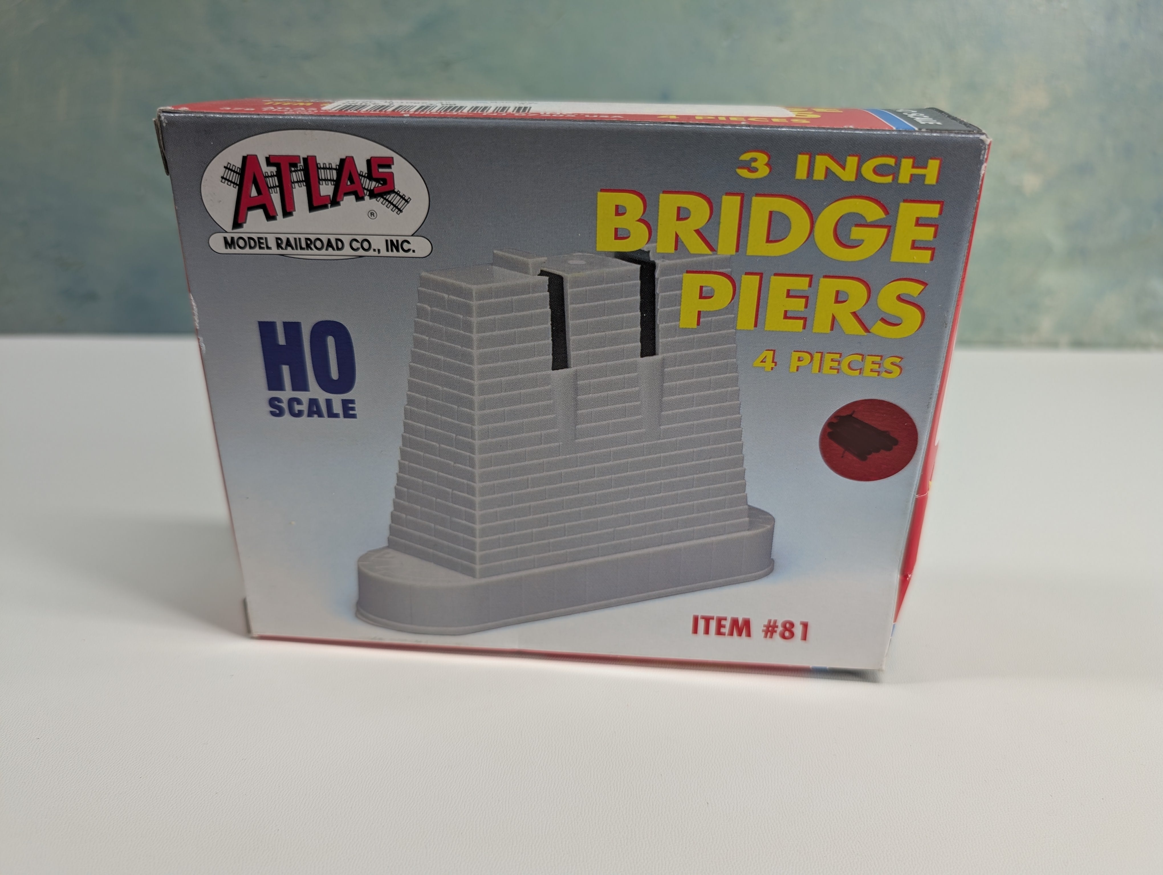 Atlas 81 HO Scale 3" Bridge Piers (4)
