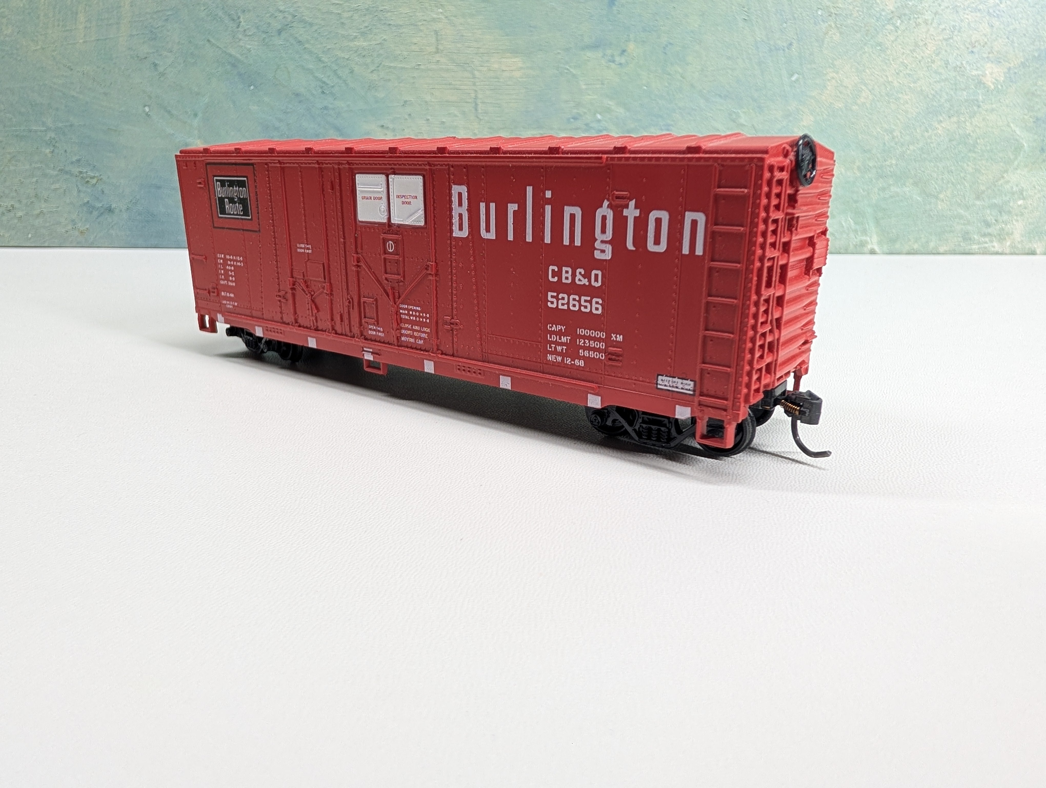 USED Athearn HO Scale 40' Box Car Burlington CB&Q #52656