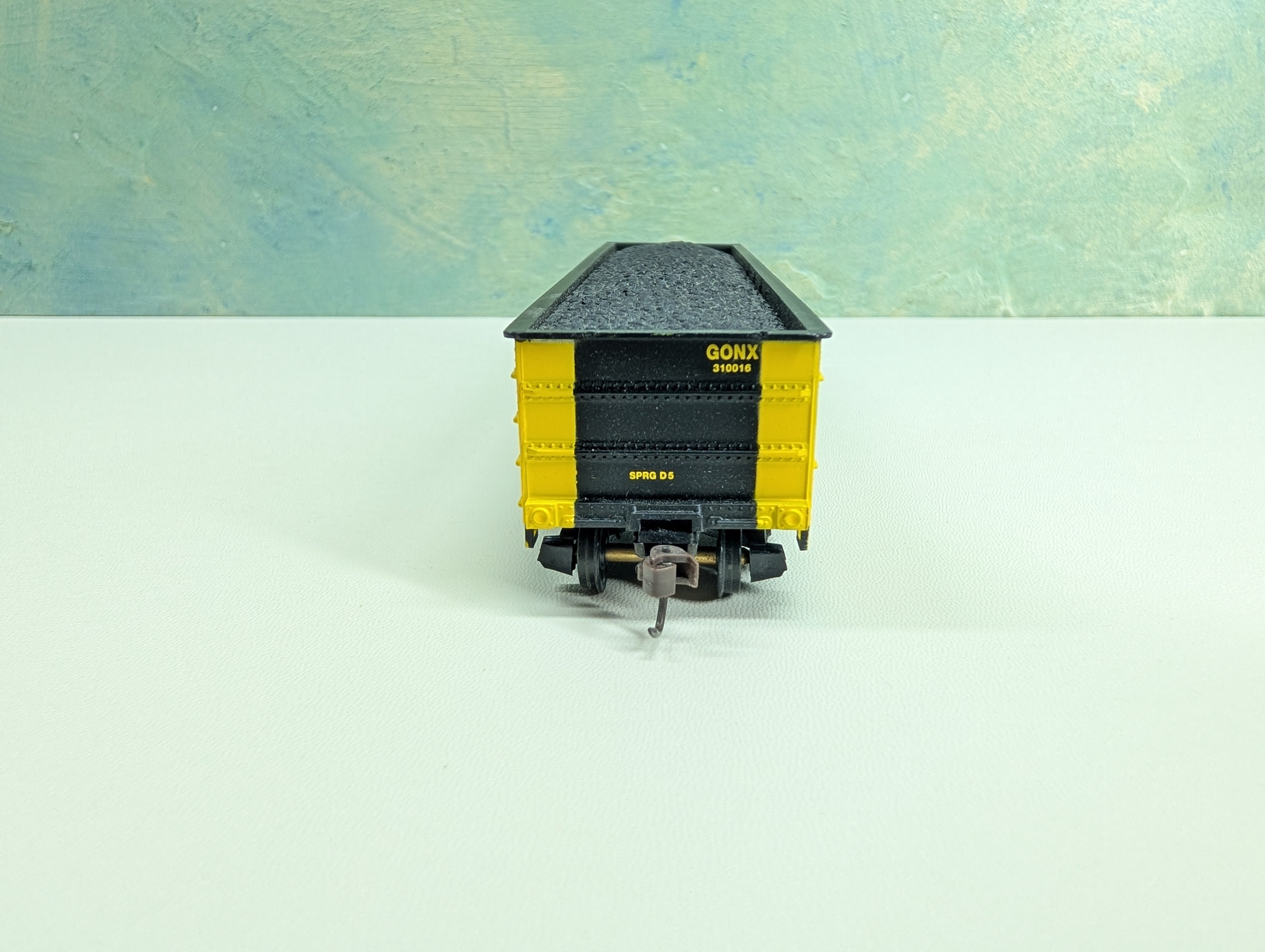 USED Mantua HO Scale 45' Gondola w/ Coal Load Railgon GONX #310016 w/ Coal Load