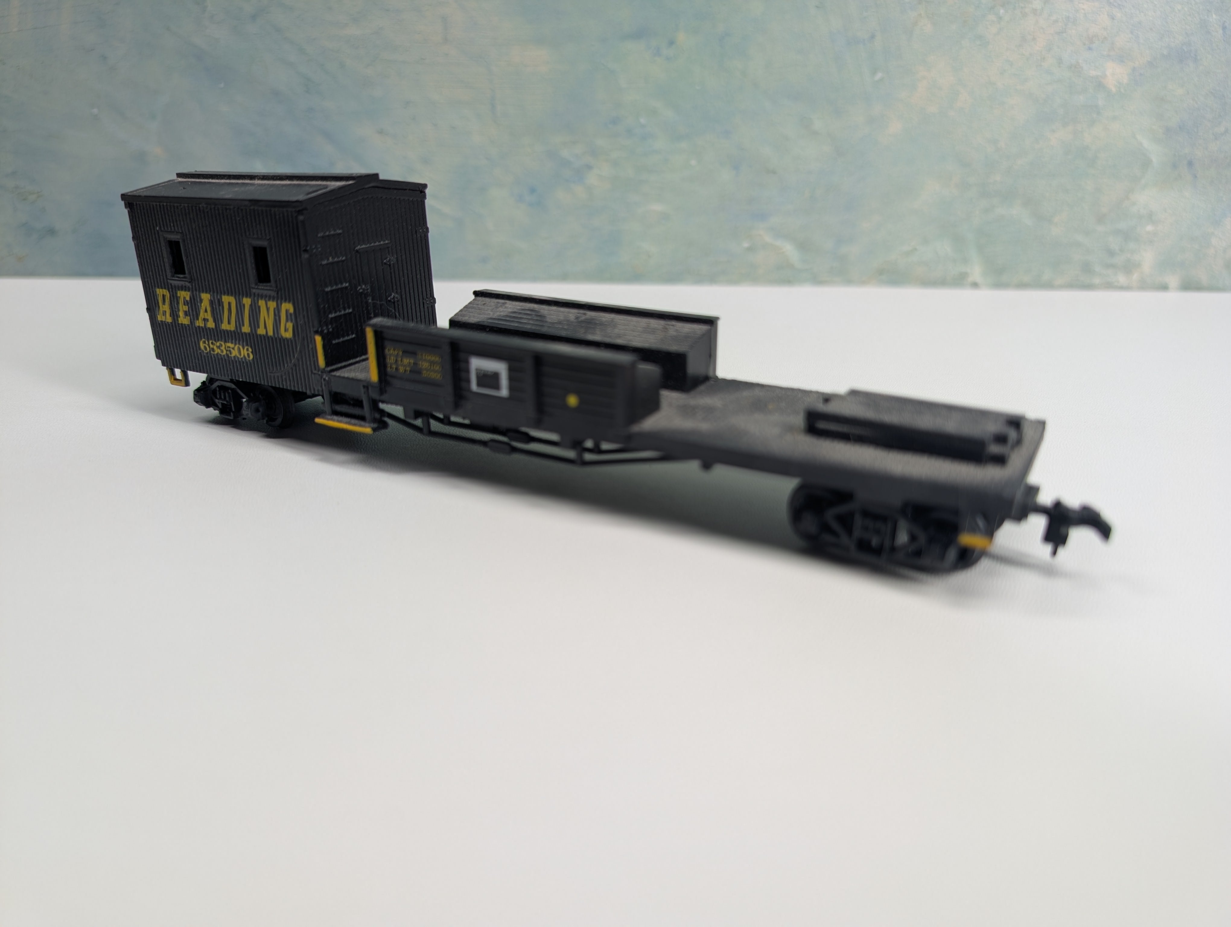 USED Bachmann HO Scale MOW Boom Tender Reading RDG #683506 Custom Decals