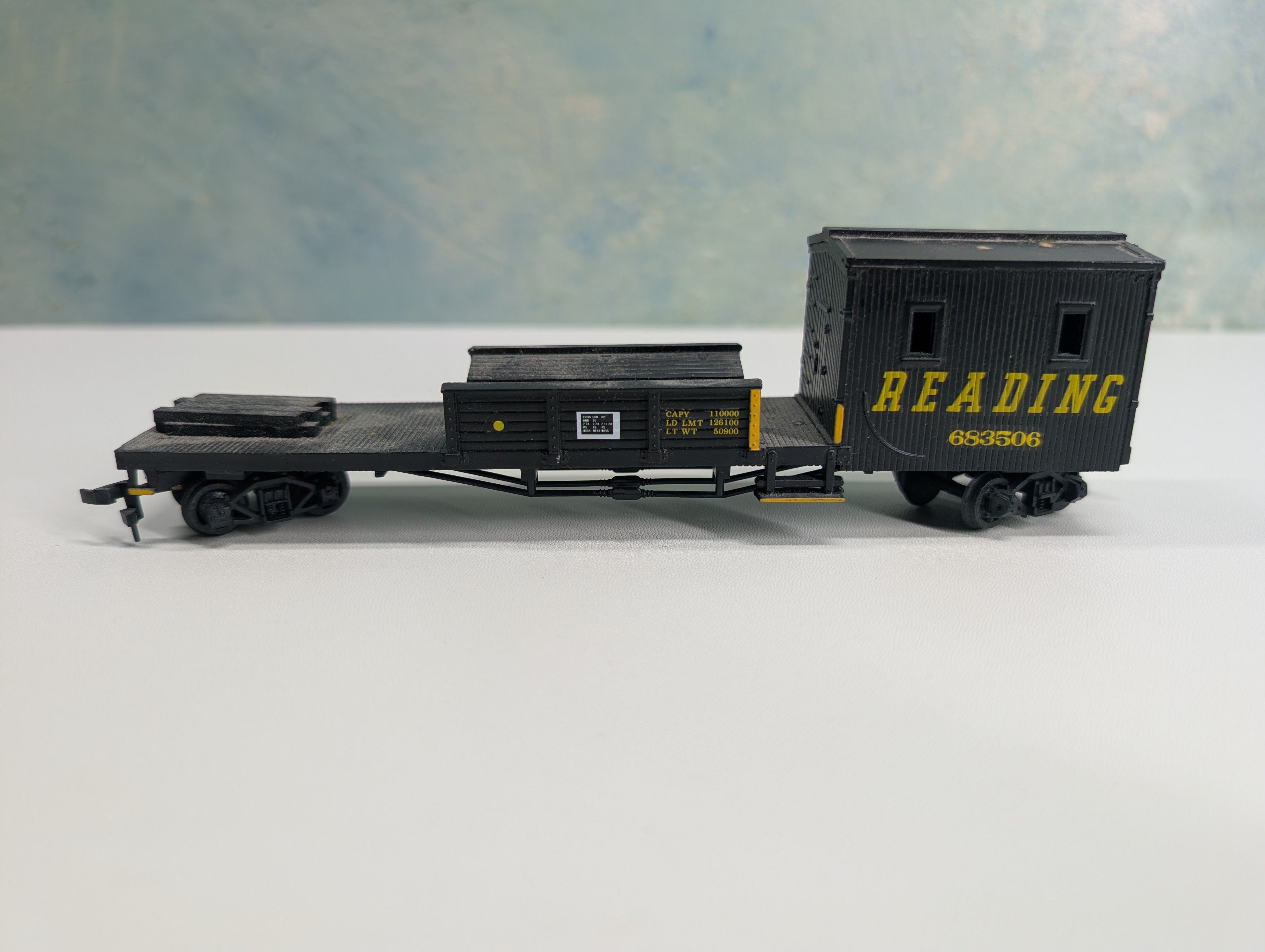 USED Bachmann HO Scale MOW Boom Tender Reading RDG #683506 Custom Decals