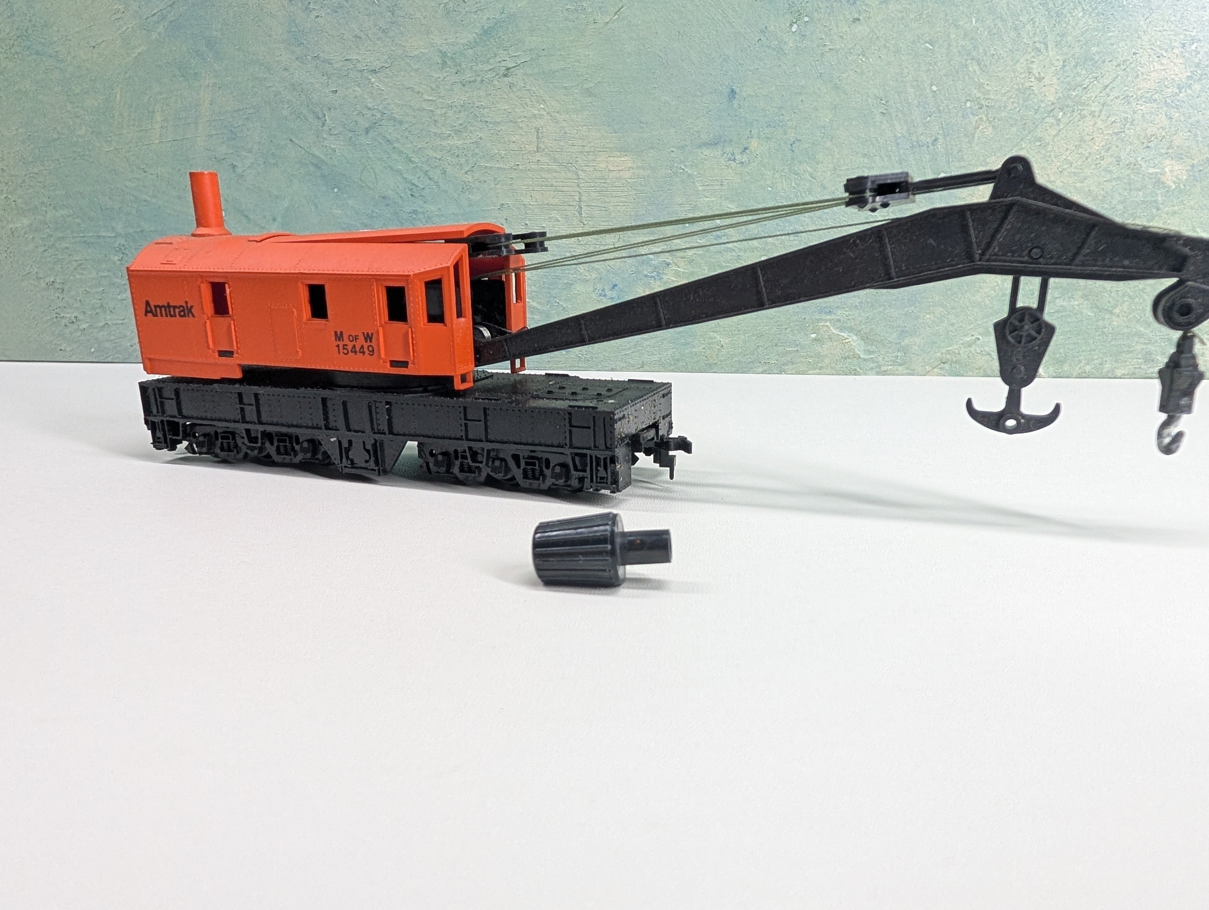 USED Bachmann HO Scale MOW Crane Car Amtrak #15449