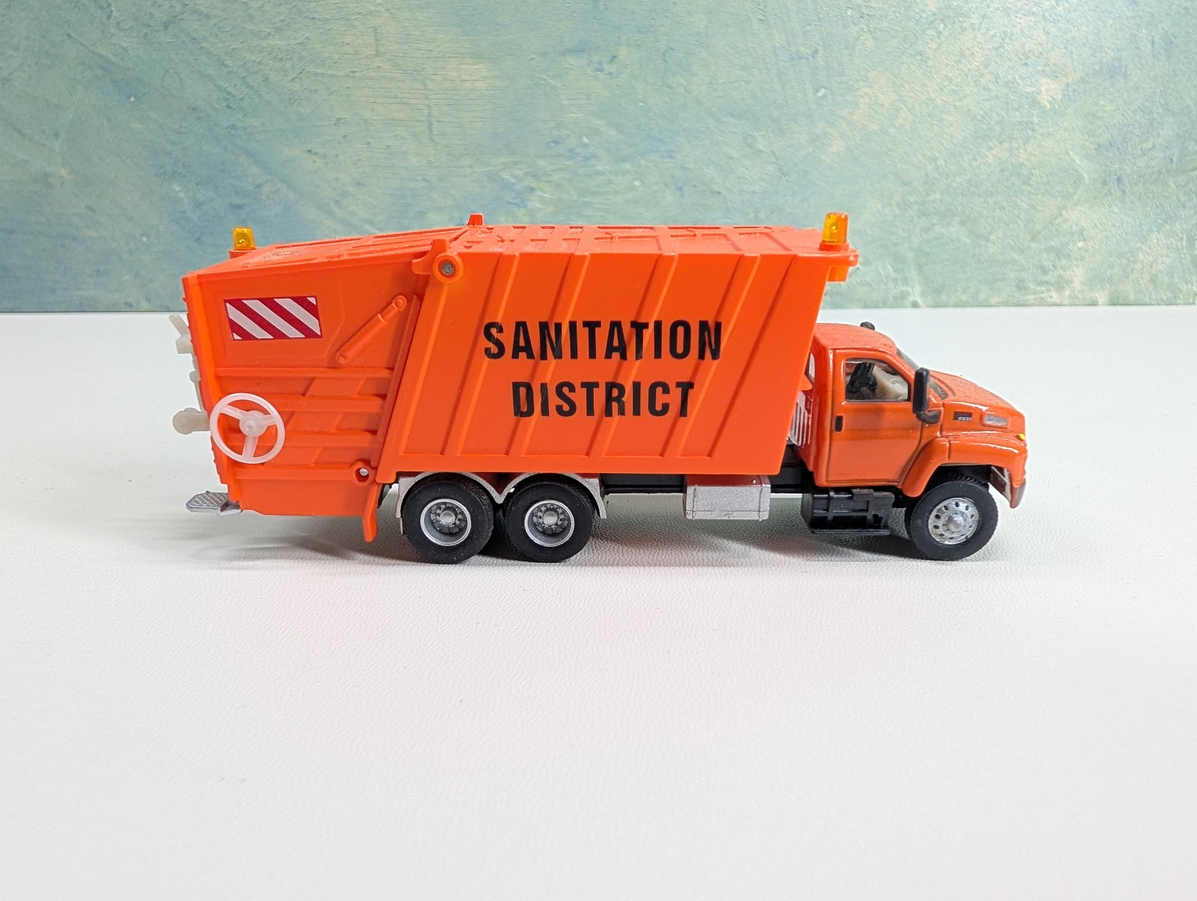 USED Boley HO Scale Orange International Garbage Truck, Sanitation District