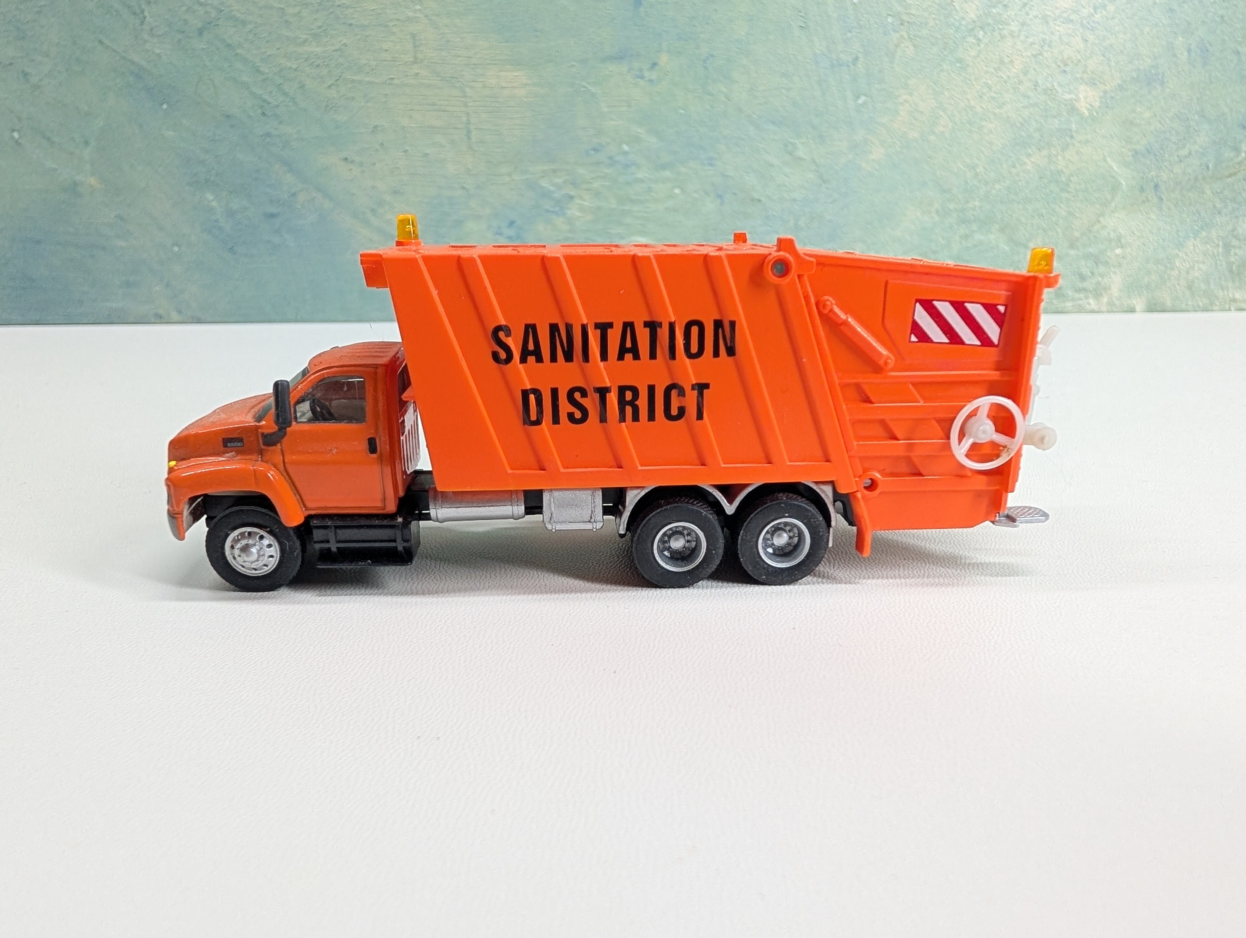 USED Boley HO Scale Orange International Garbage Truck, Sanitation District
