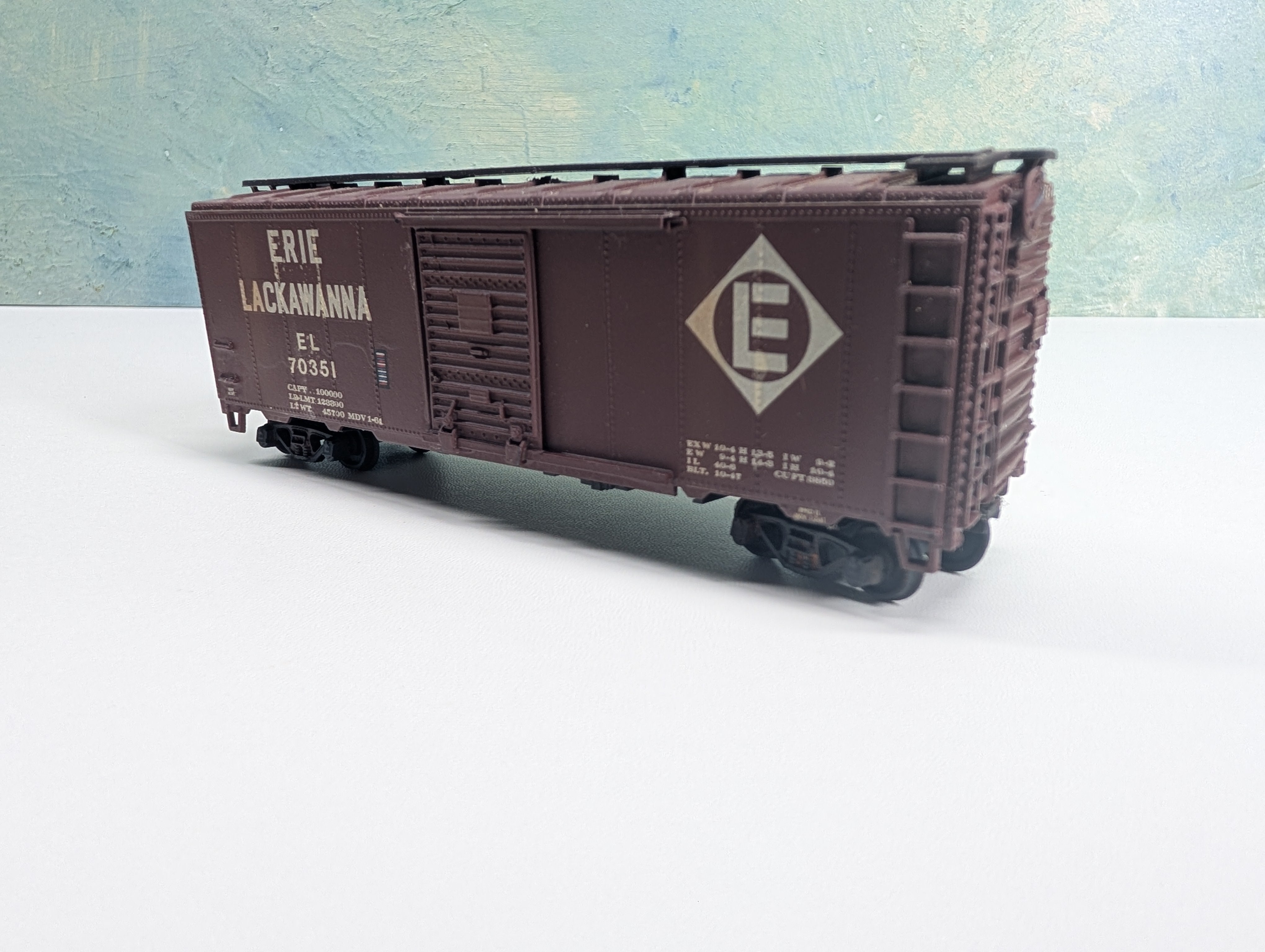 USED Athearn HO Scale 40' Box Car Erie Lackawanna EL #70351