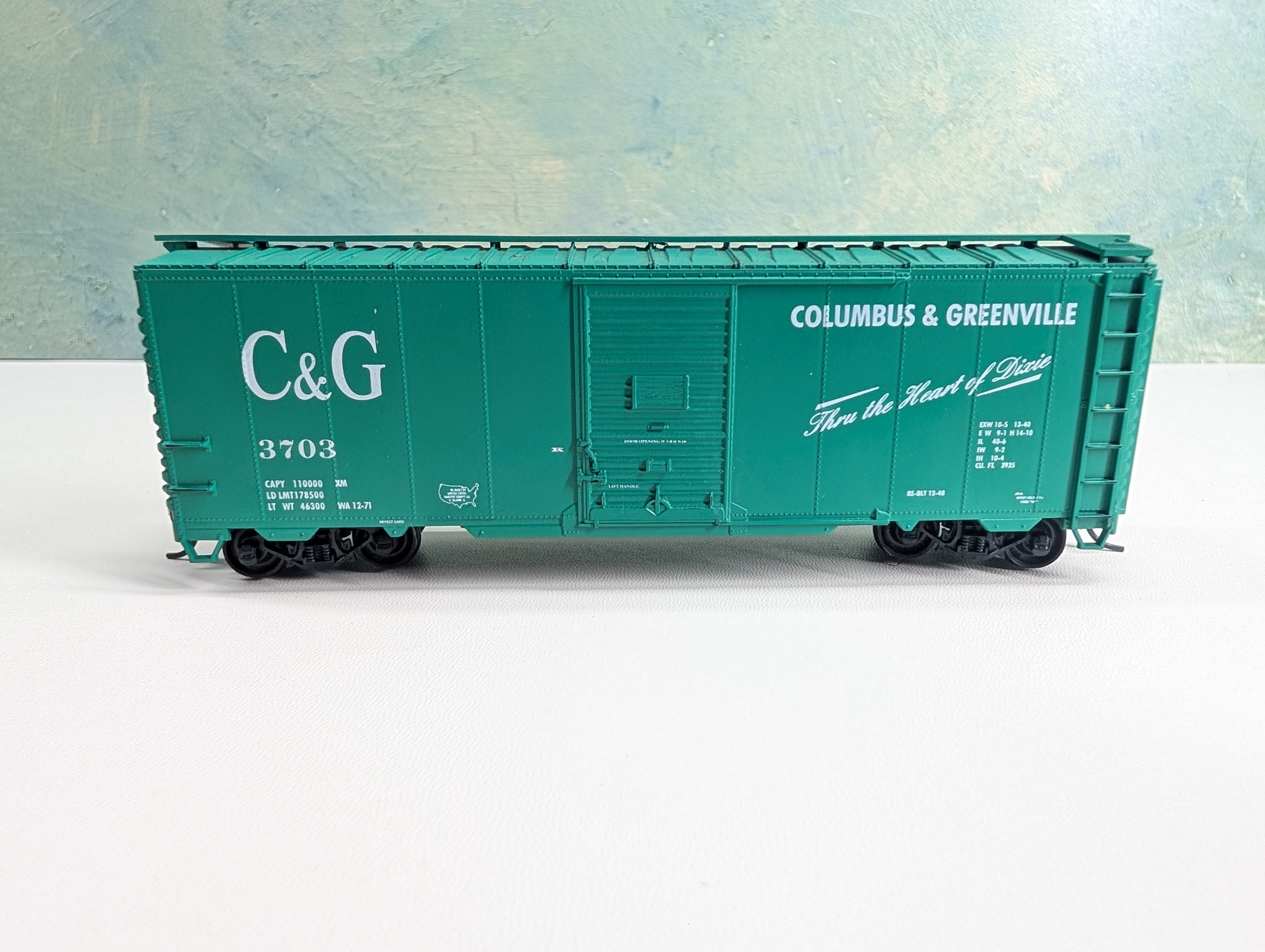 USED Accurail HO Scale 40' Box Car Columbus and Greenville C&G #3703