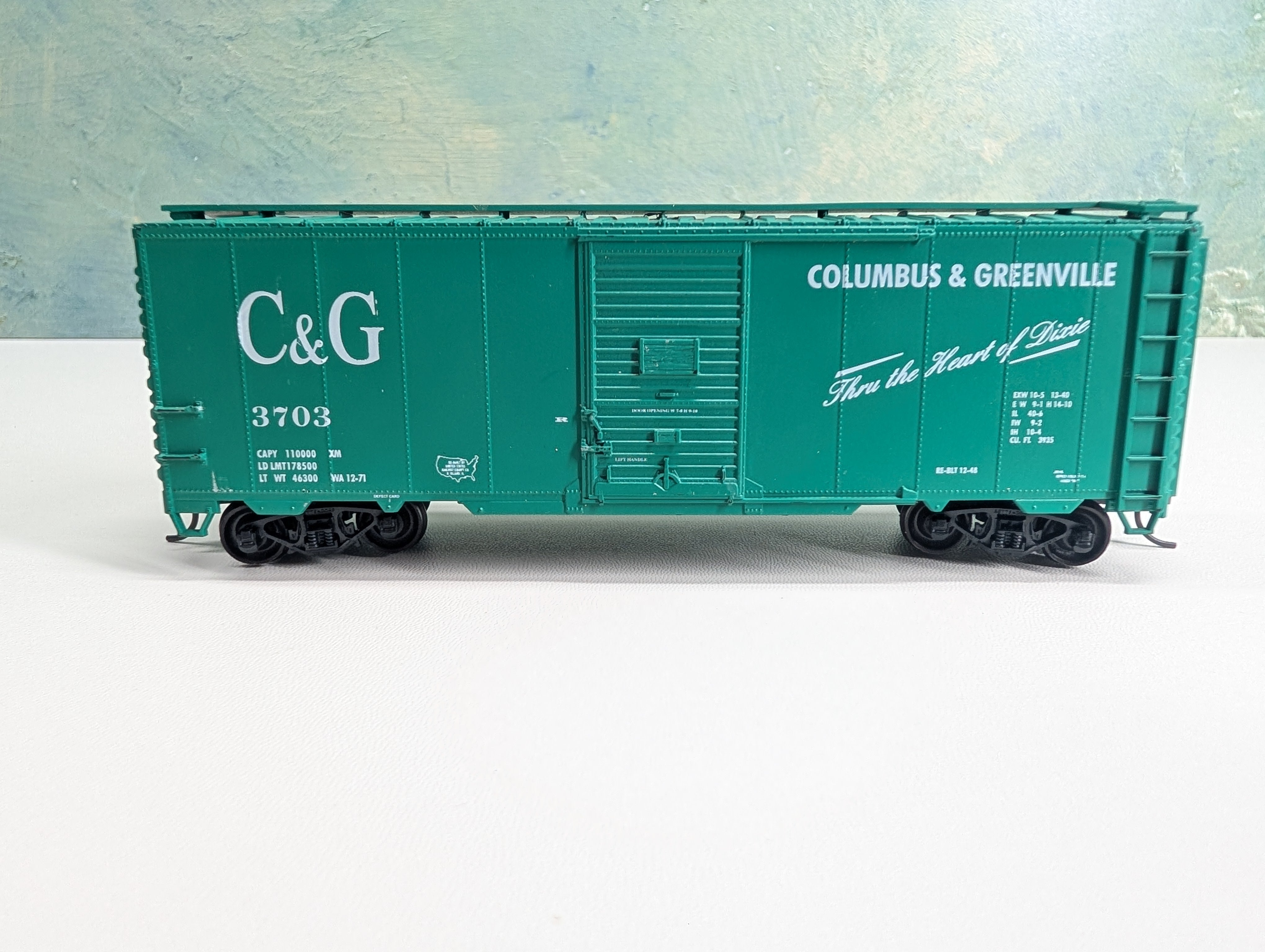 USED Accurail HO Scale 40' Box Car Columbus and Greenville C&G #3703