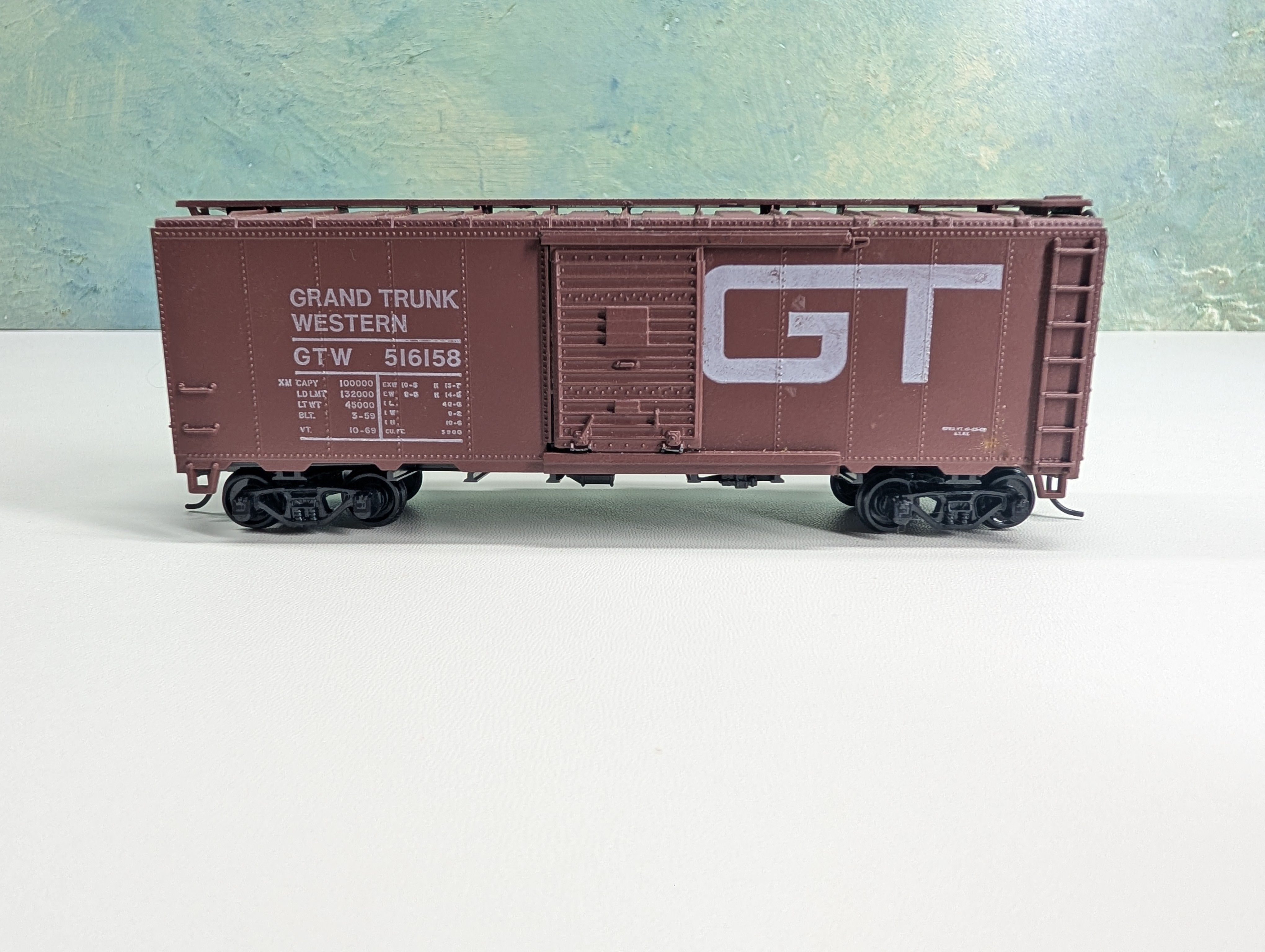 USED Athearn HO Scale 40' Box Car Grand Trunk Western GTW #516158