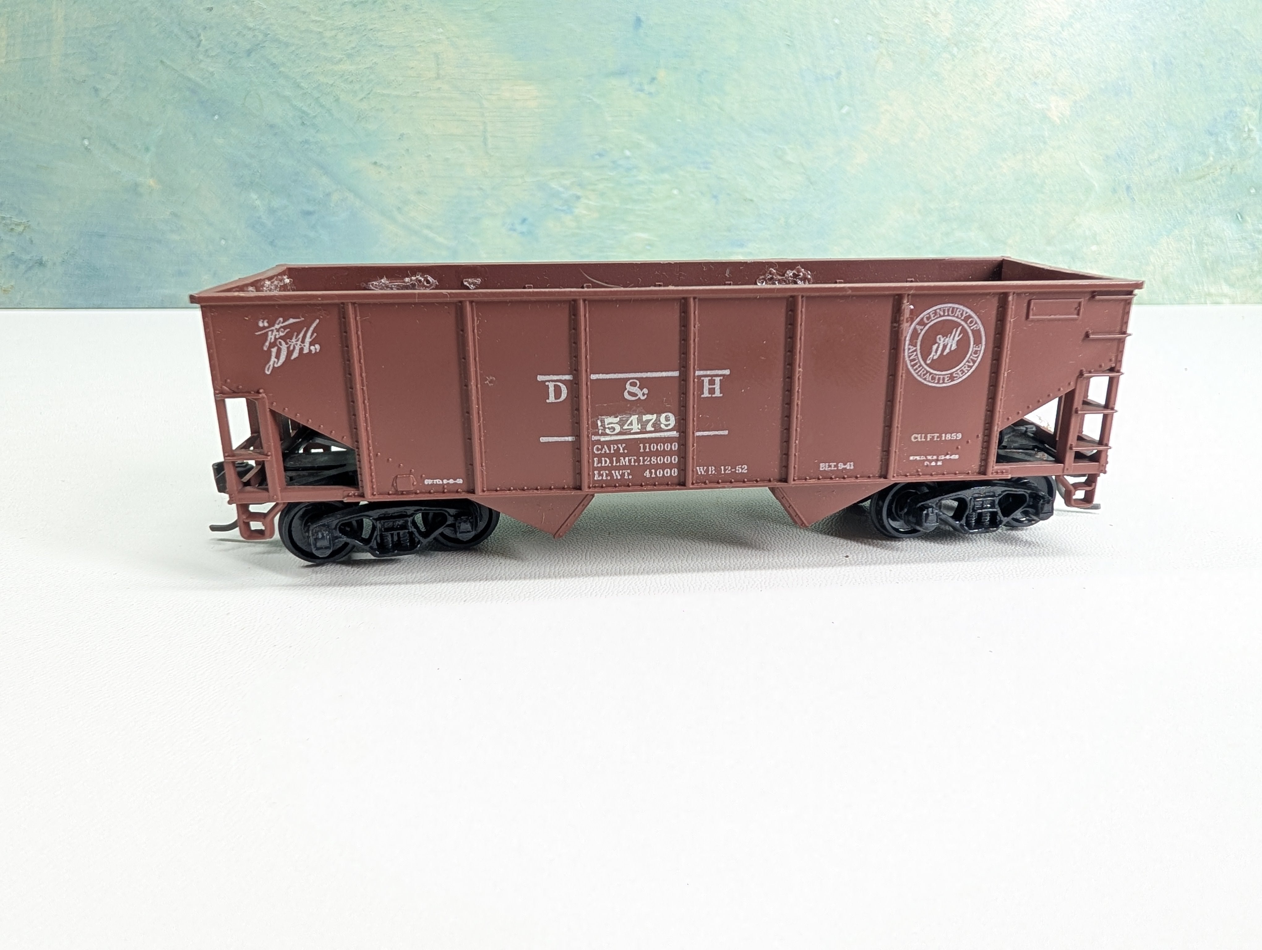 USED Athearn HO Scale 2 Bay Hopper Delaware and Hudson D&H #5479