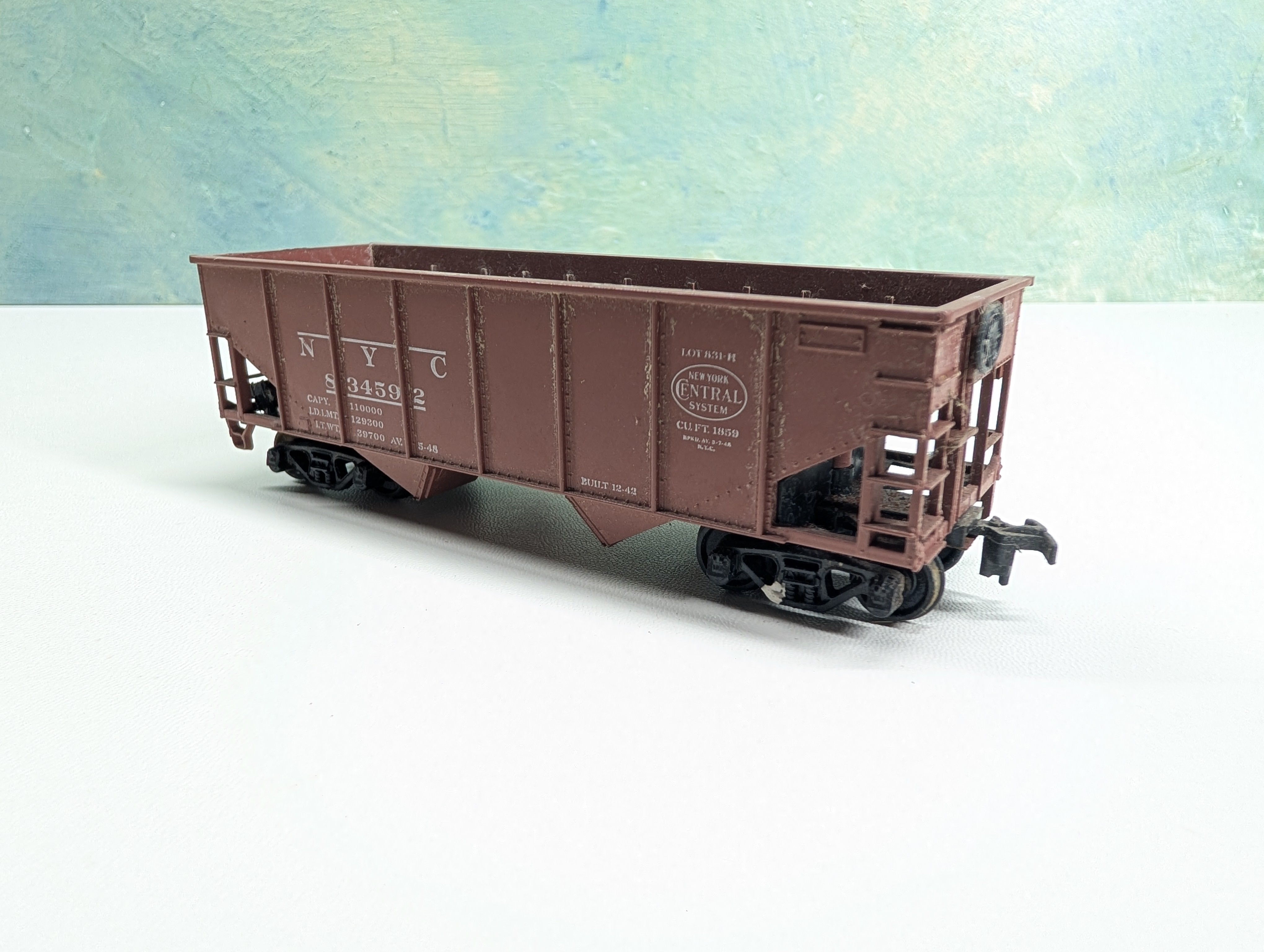 USED Athearn HO Scale 2 Bay Hopper New York Central NYC #834592