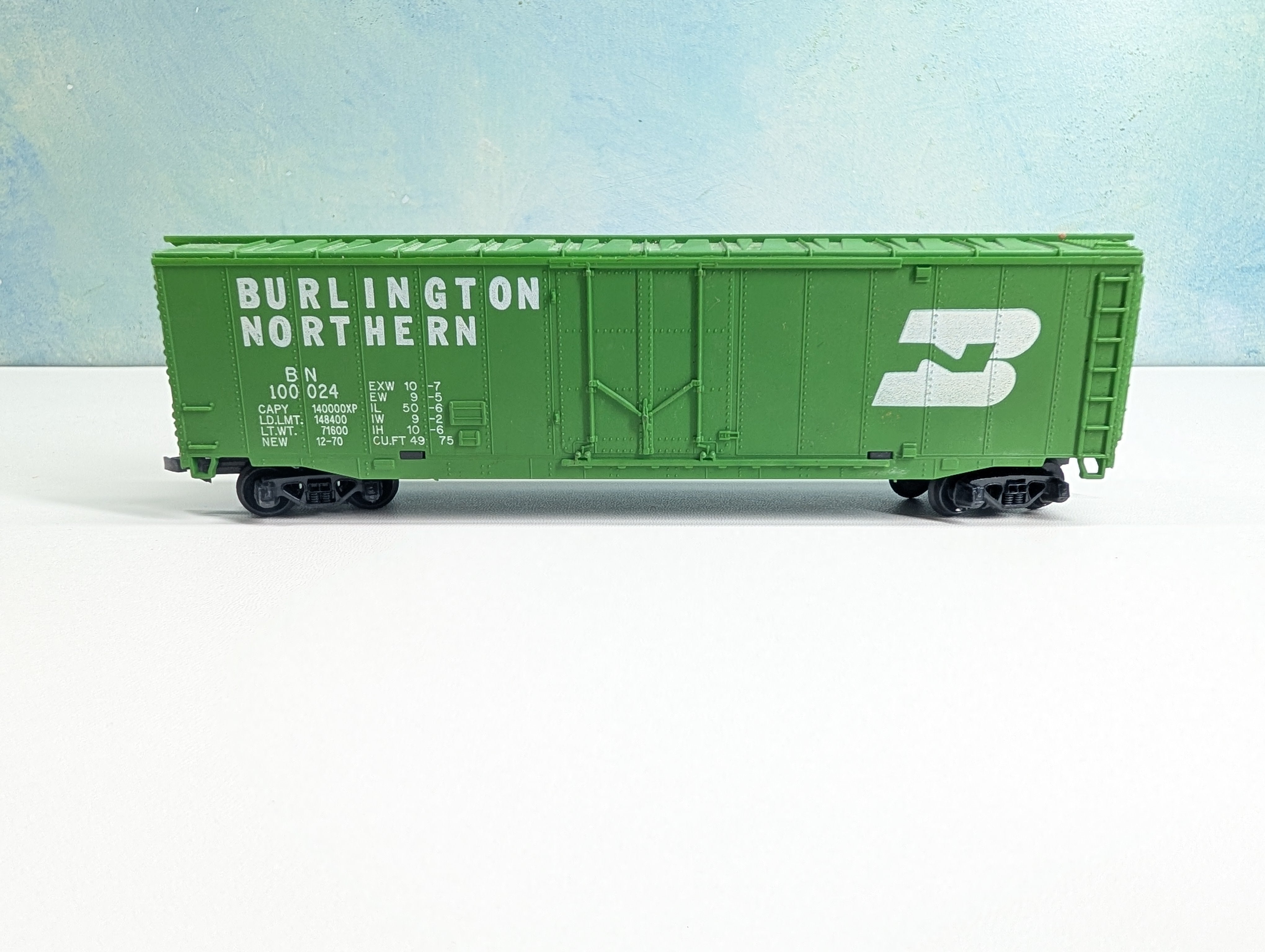USED Tyco HO Scale 50' Box Car Burlington Northern BN #100024