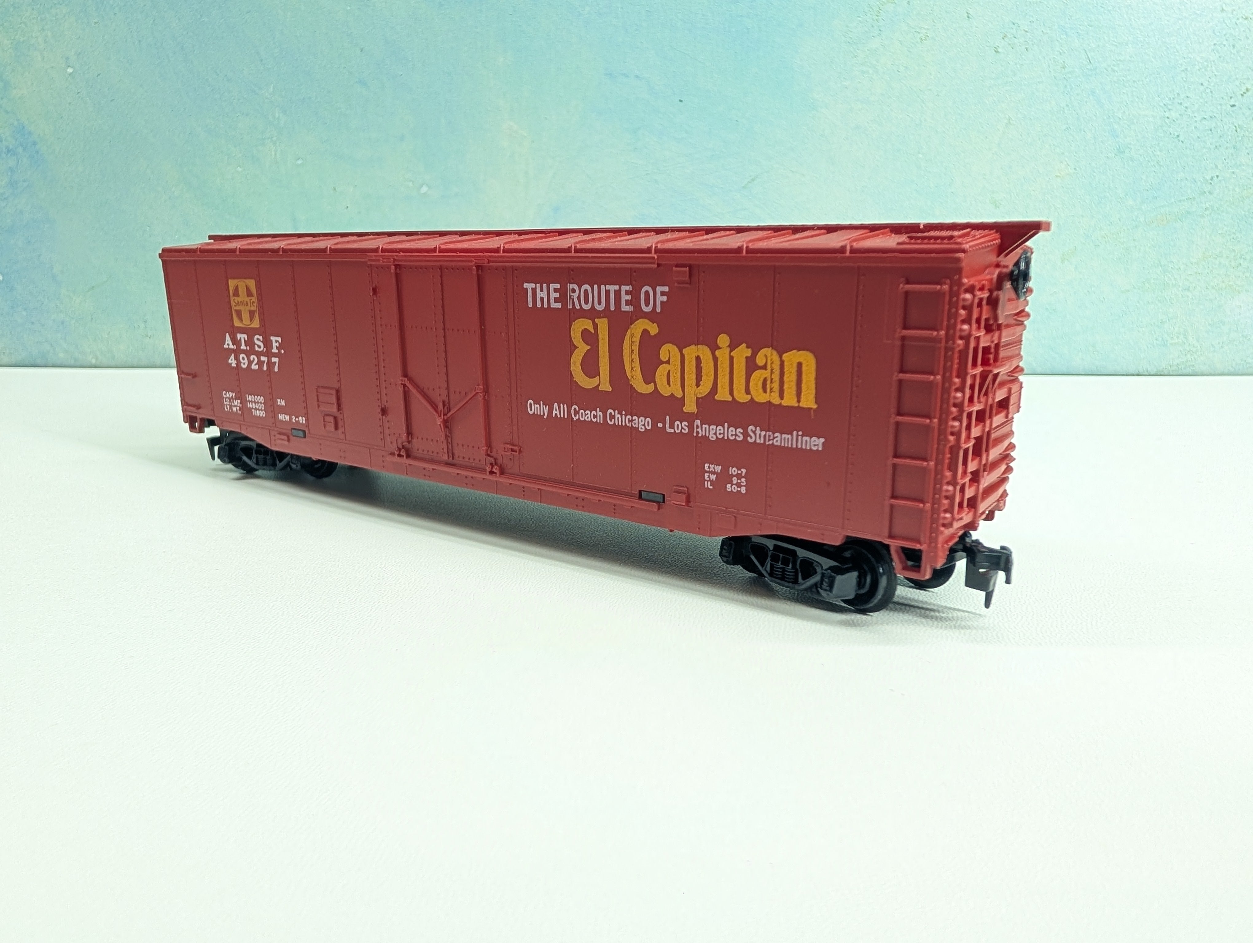 USED Tyco HO Scale 50' Box Car Santa Fe ATSF #49277