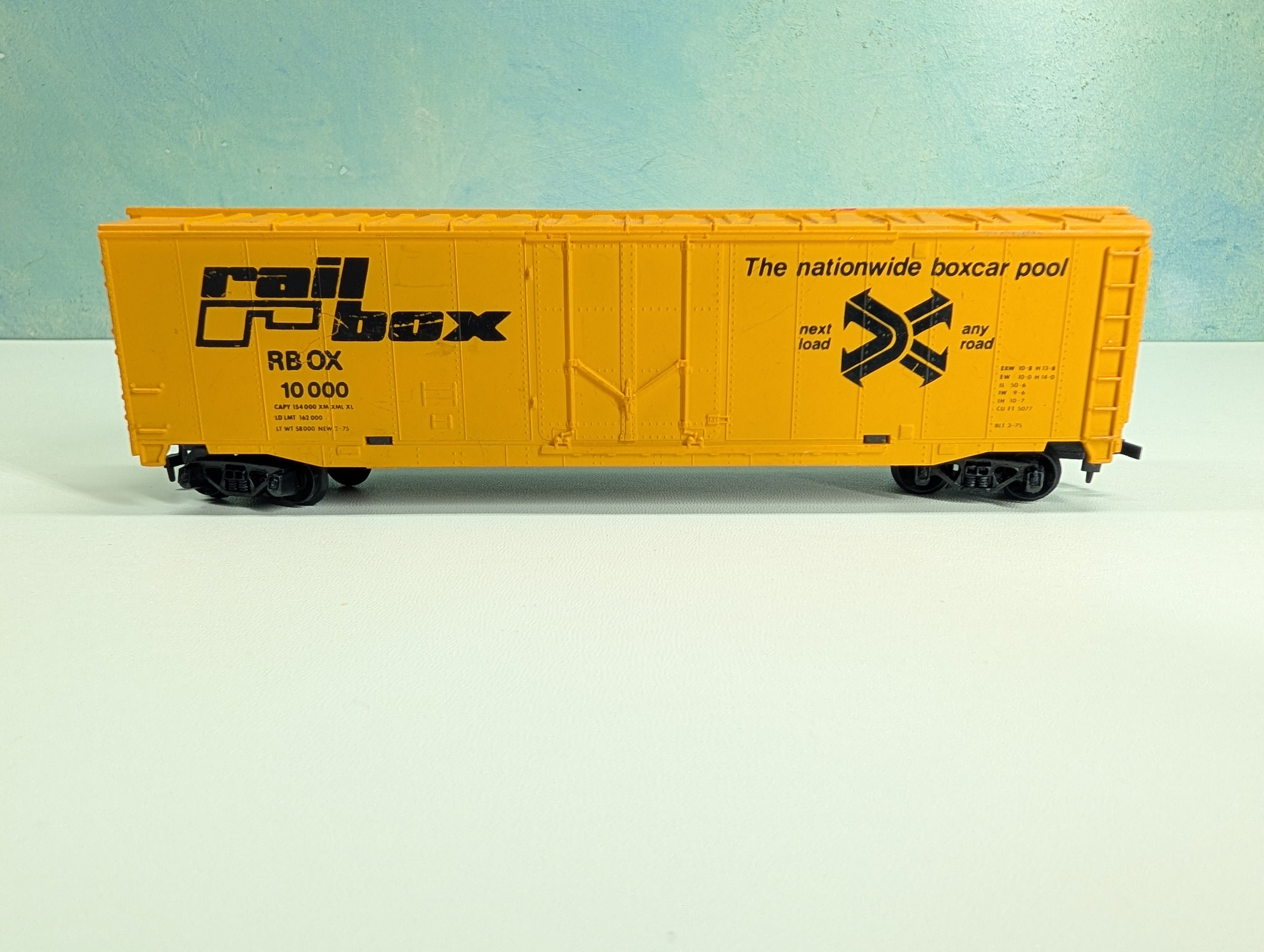 USED Tyco HO Scale 50' Box Car Railbox RBOX #10000