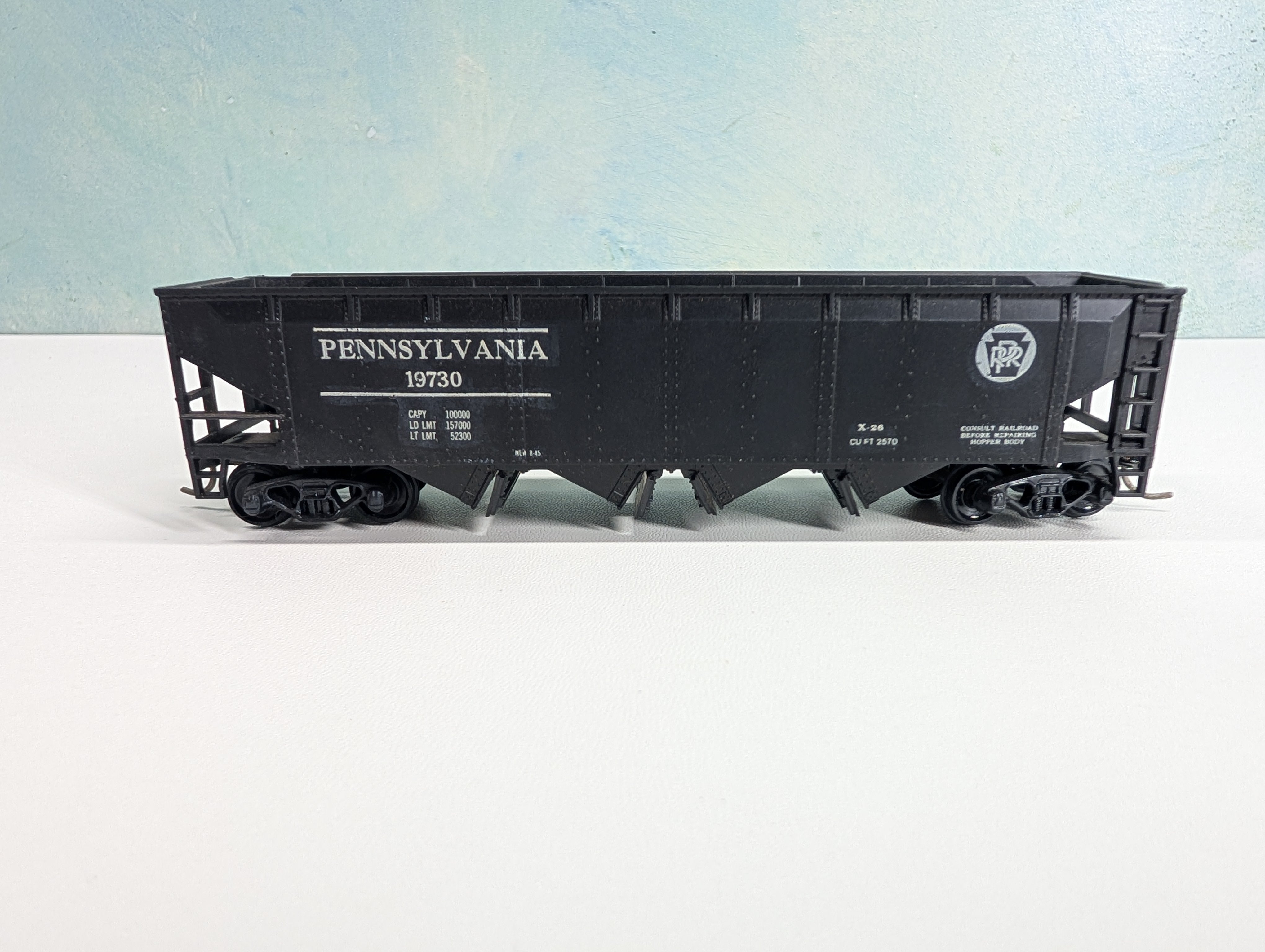 USED Athearn HO Scale Quad Hopper Pennsylvania #19730