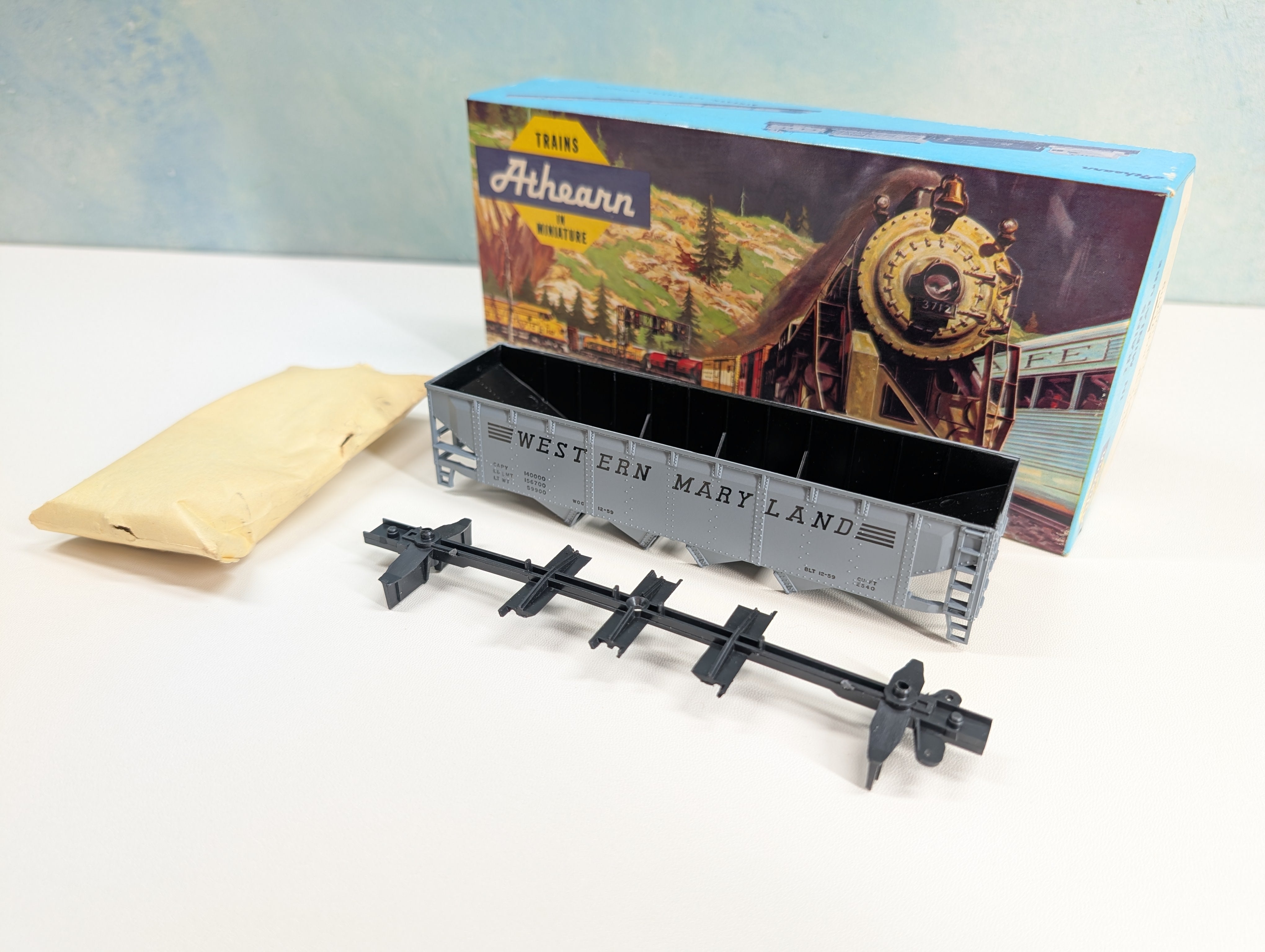 USED Athearn 1757 HO Scale Quad Hopper Western Maryland
