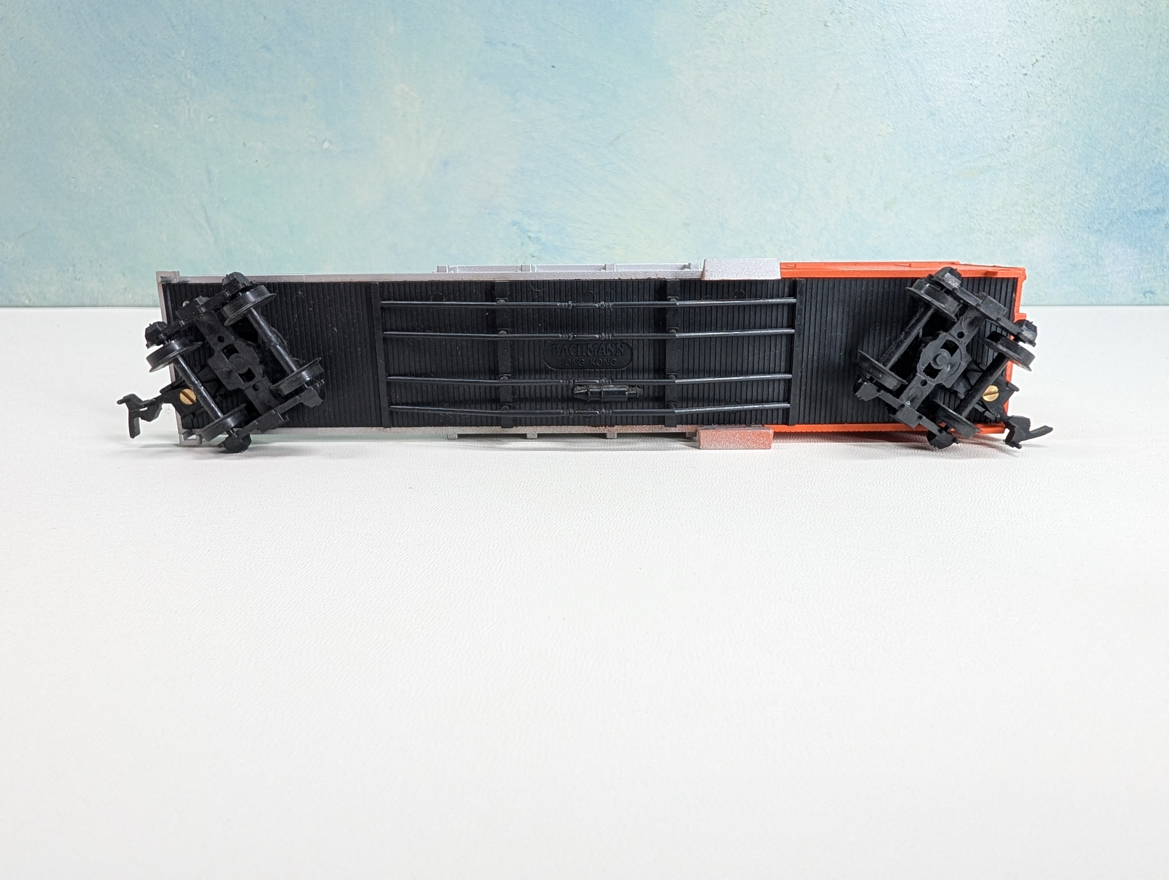 USED Bachmann HO Scale Boom Tender MOW Flat Car Amtrak #17623