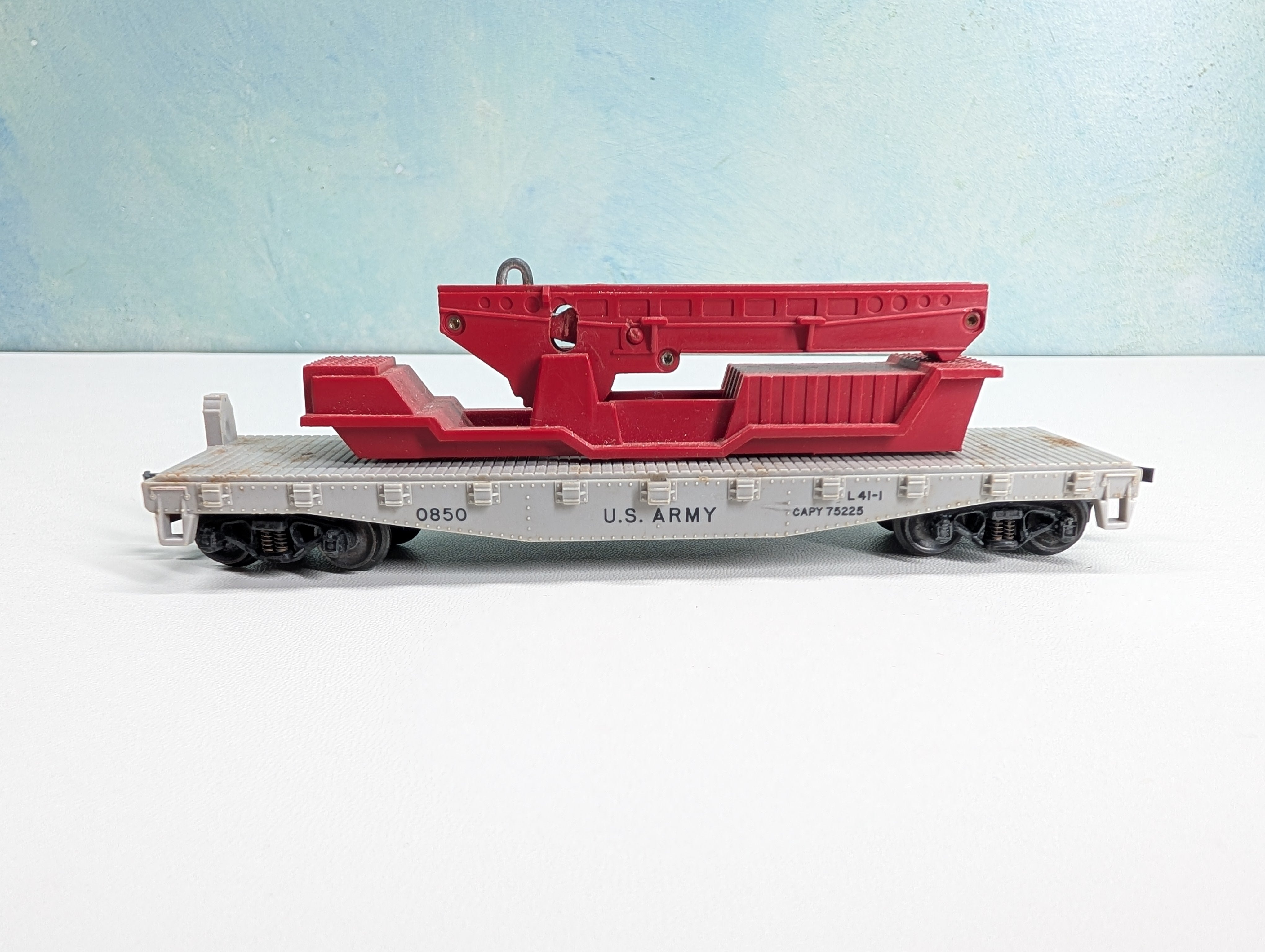 USED Lionel HO Scale 40' Missle Launcher Flat Car US Army #0850 No Rocket