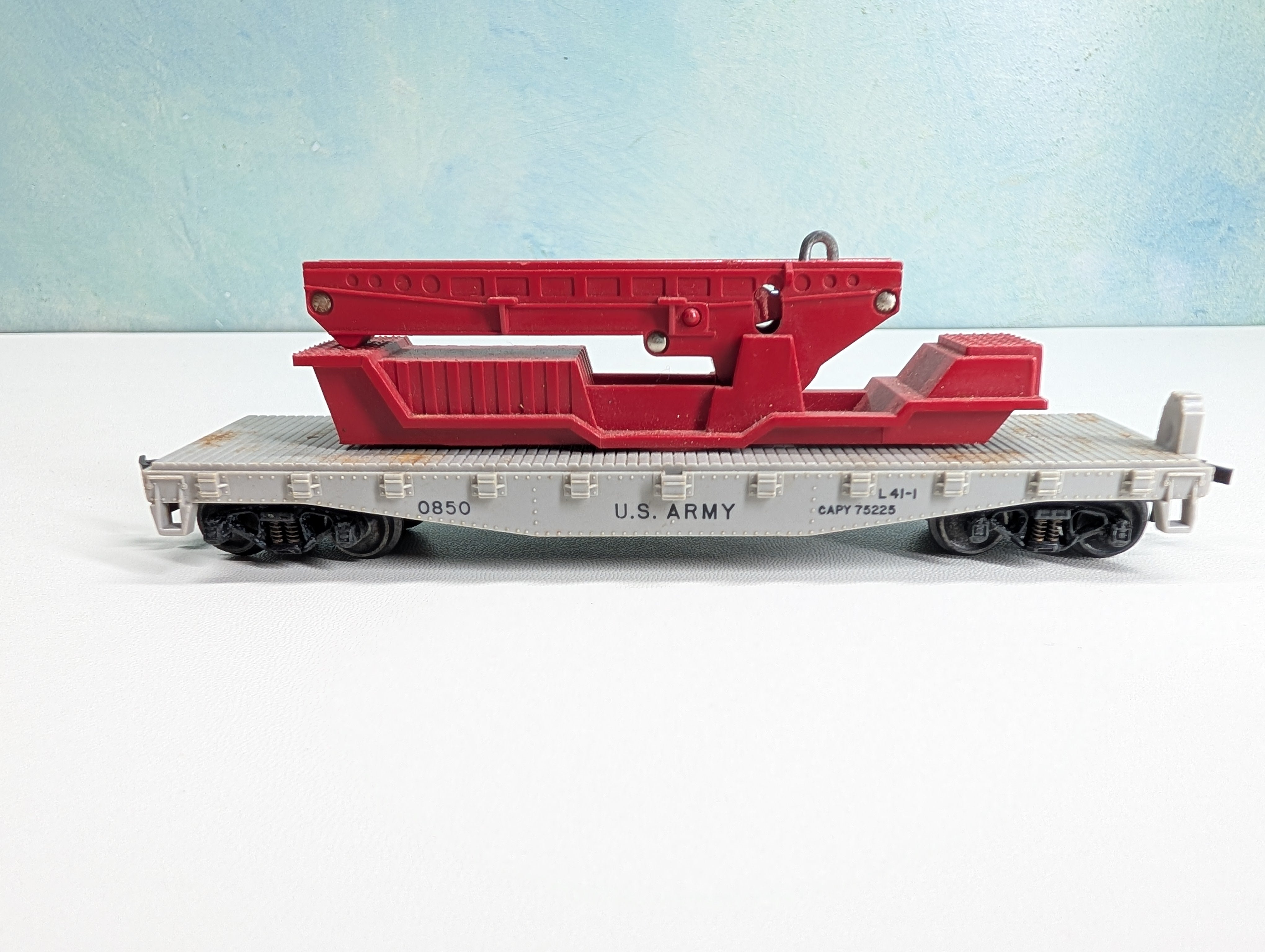 USED Lionel HO Scale 40' Missle Launcher Flat Car US Army #0850 No Rocket