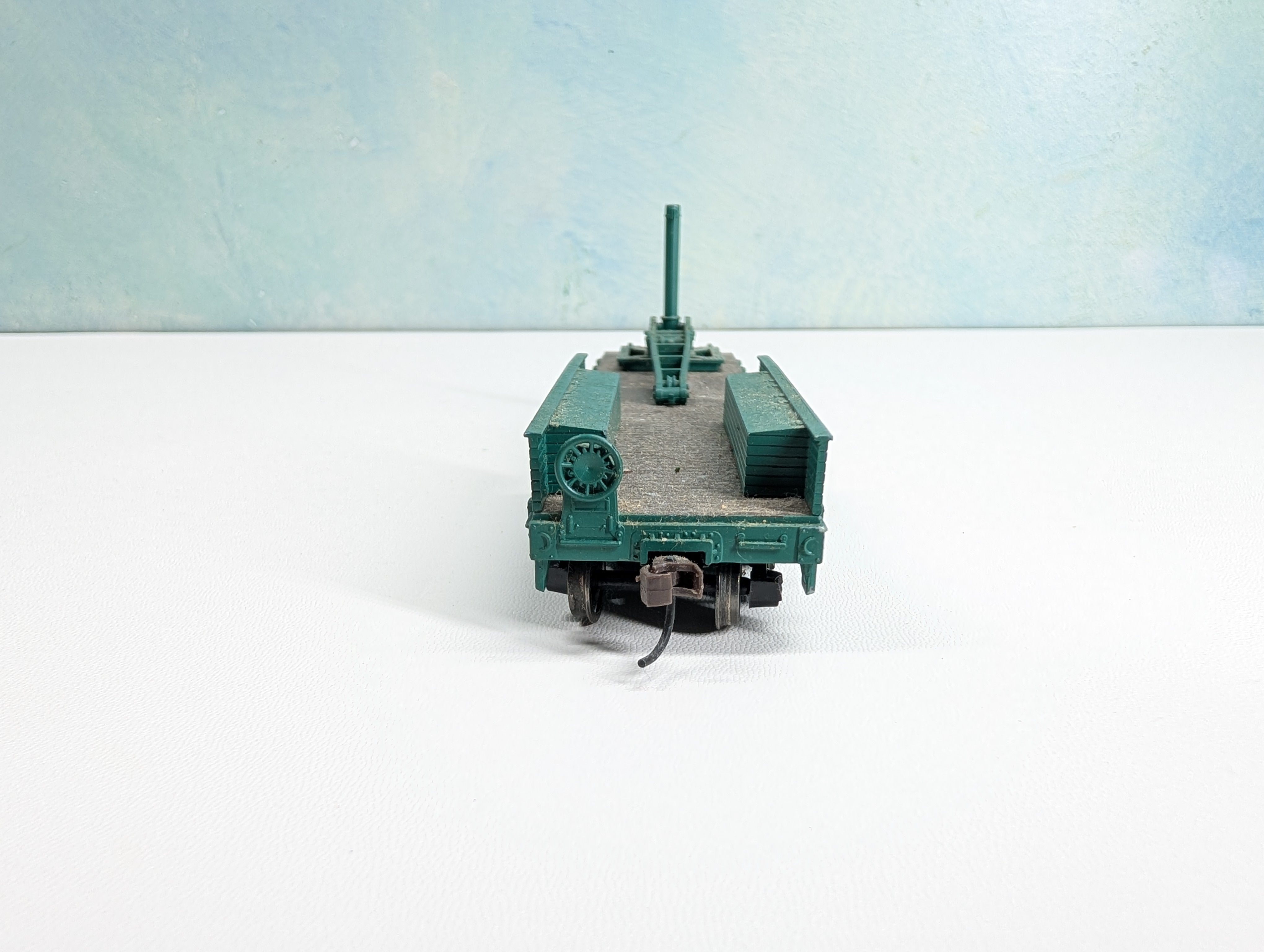 USED Athearn HO Scale 41' Derrick Flat Car Norfolk & Western NW #514012 Metal Wheels
