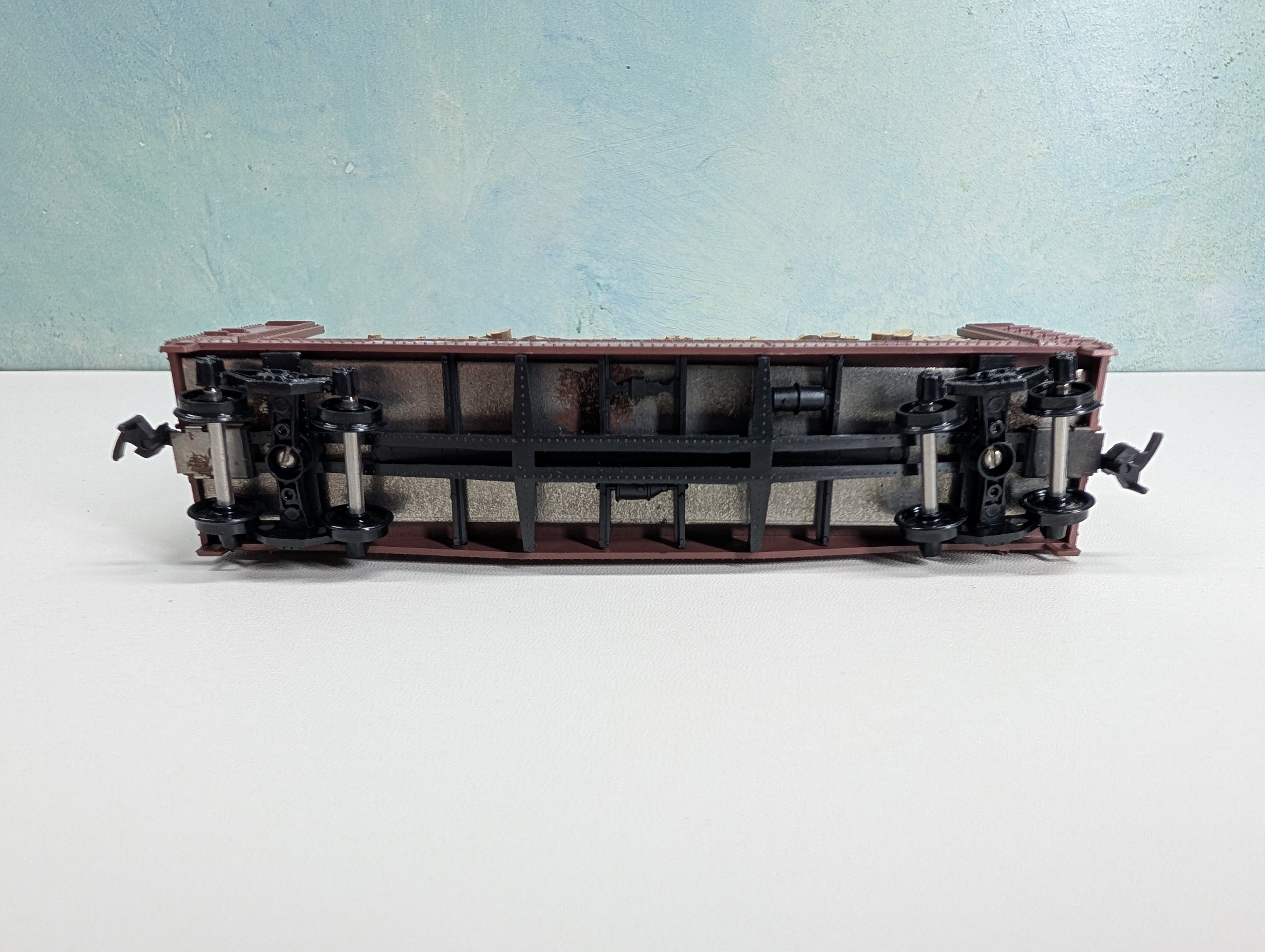 USED Athearn HO Scale 40' Pulpwood Bulkhead Flat Car Louisville & Nashville L&N #23054