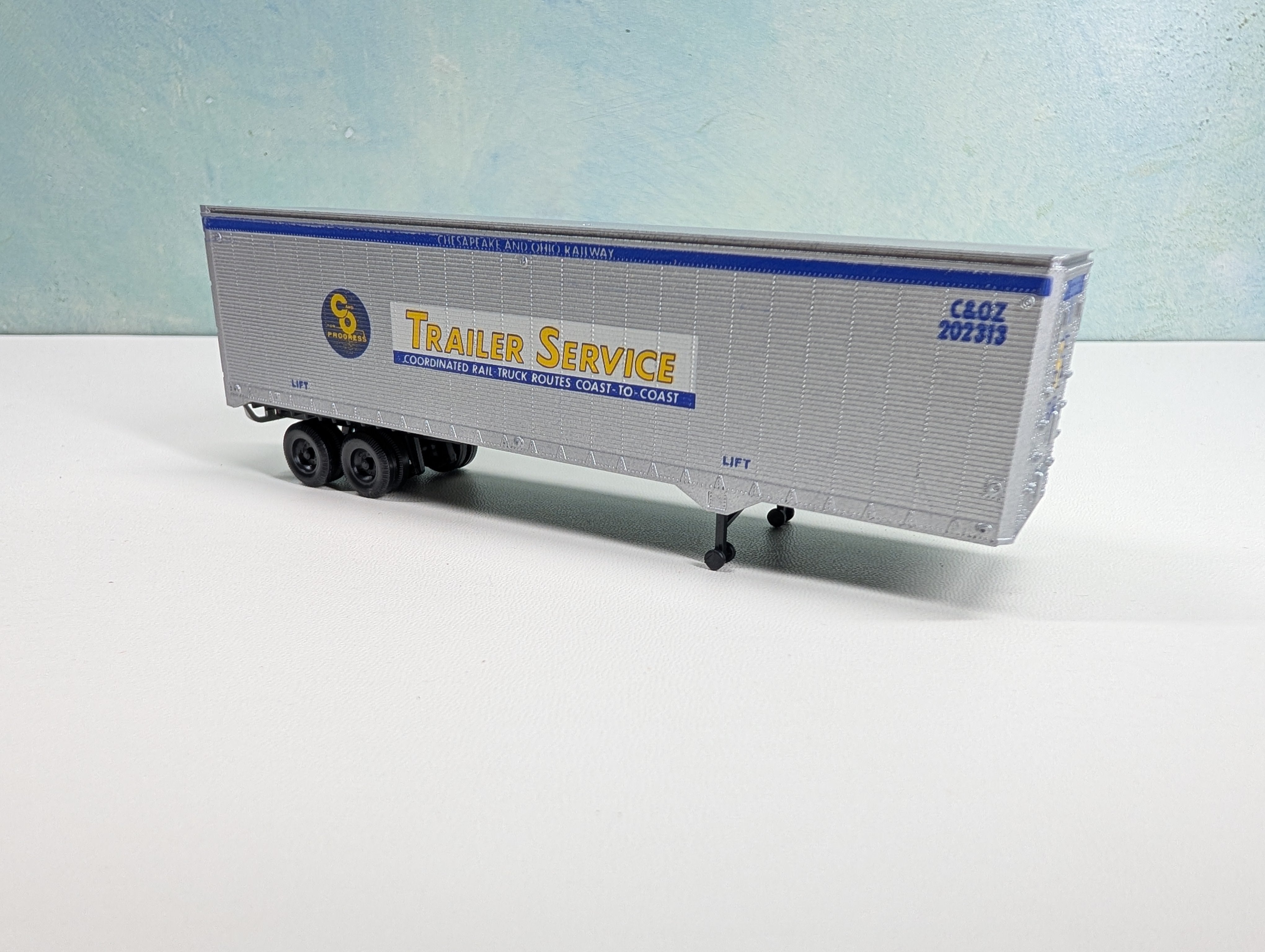 USED Athearn HO Scale 40' Trailer Chesapeake and Ohio #202313