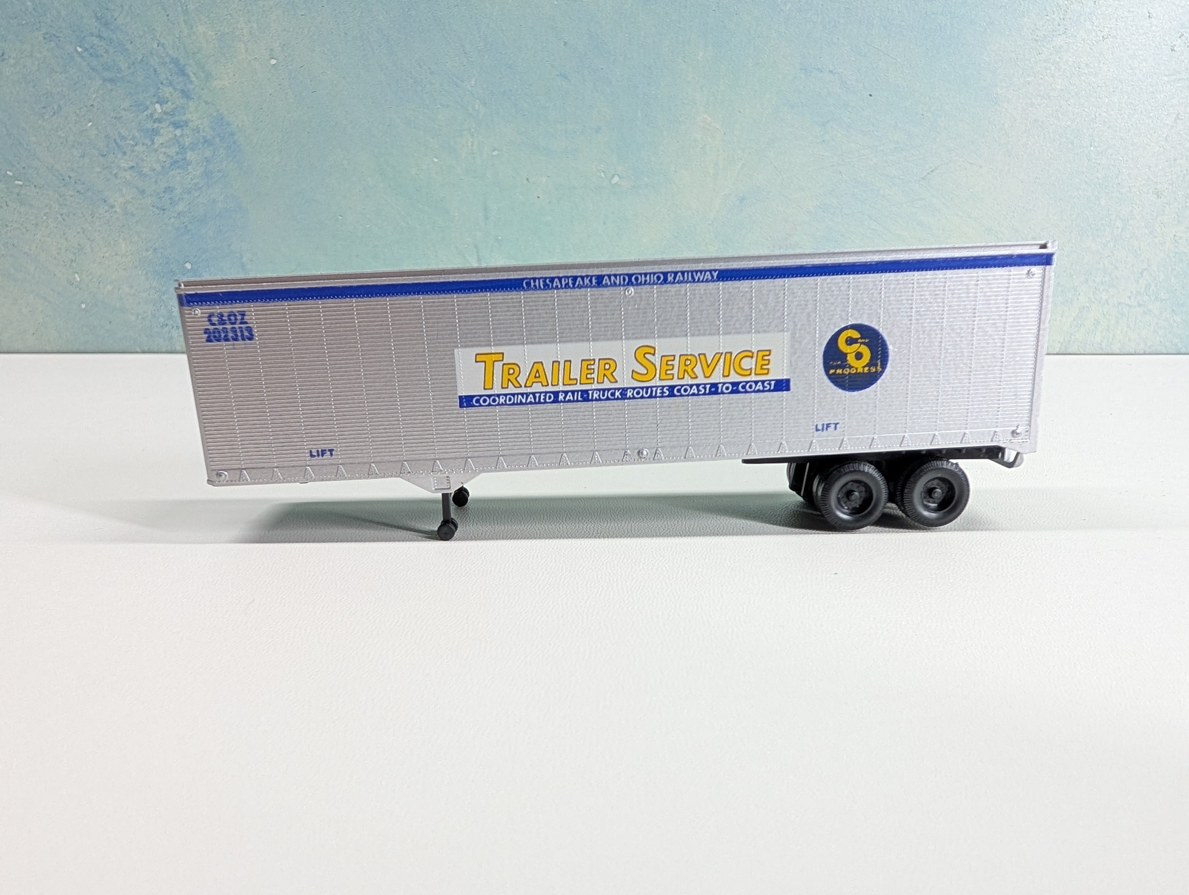 USED Athearn HO Scale 40' Trailer Chesapeake and Ohio #202313