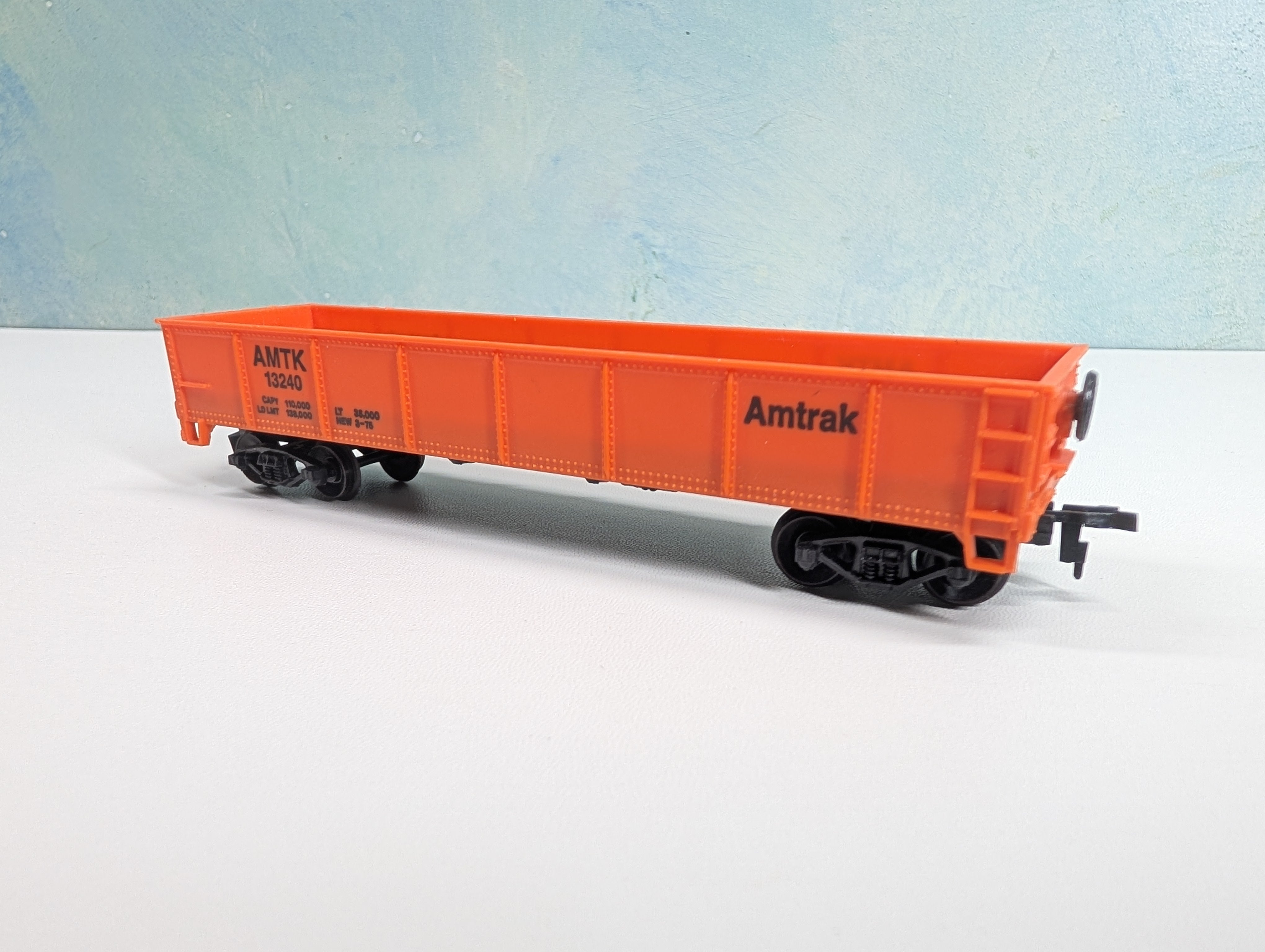 USED Life-Like HO Scale 40' Gondola Amtrak AMTK #13240
