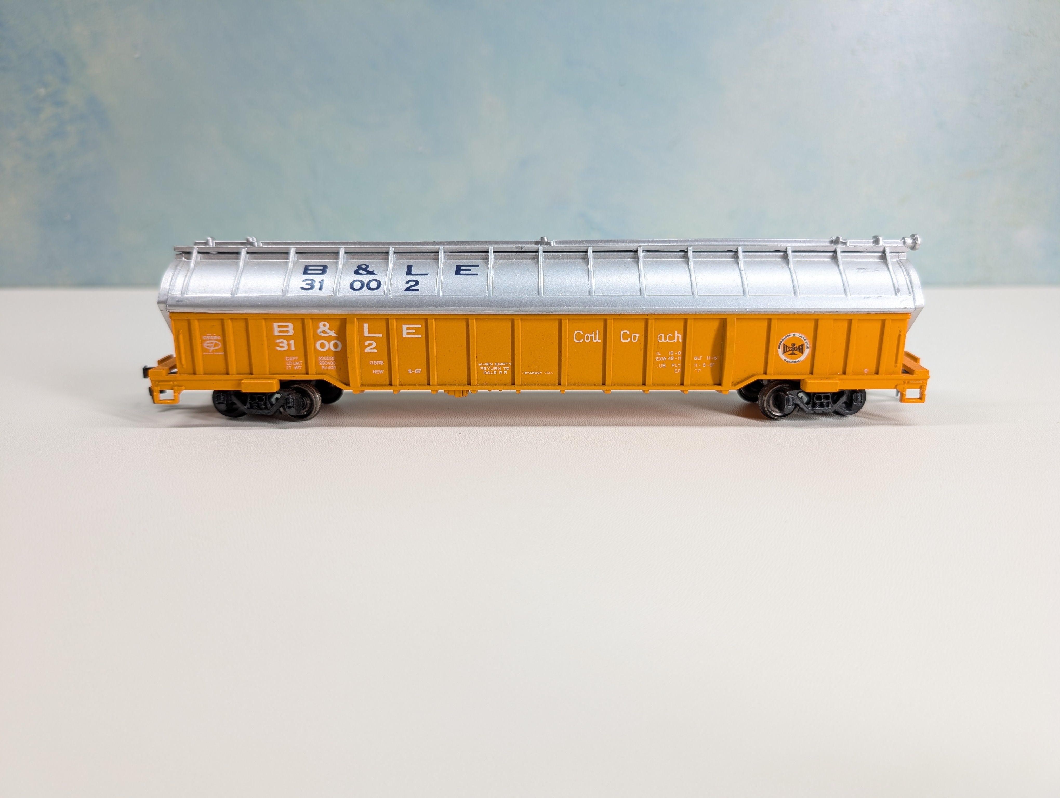USED Bachmann HO Scale Coil Car Bessemer & Lake Erie B&LE #31002