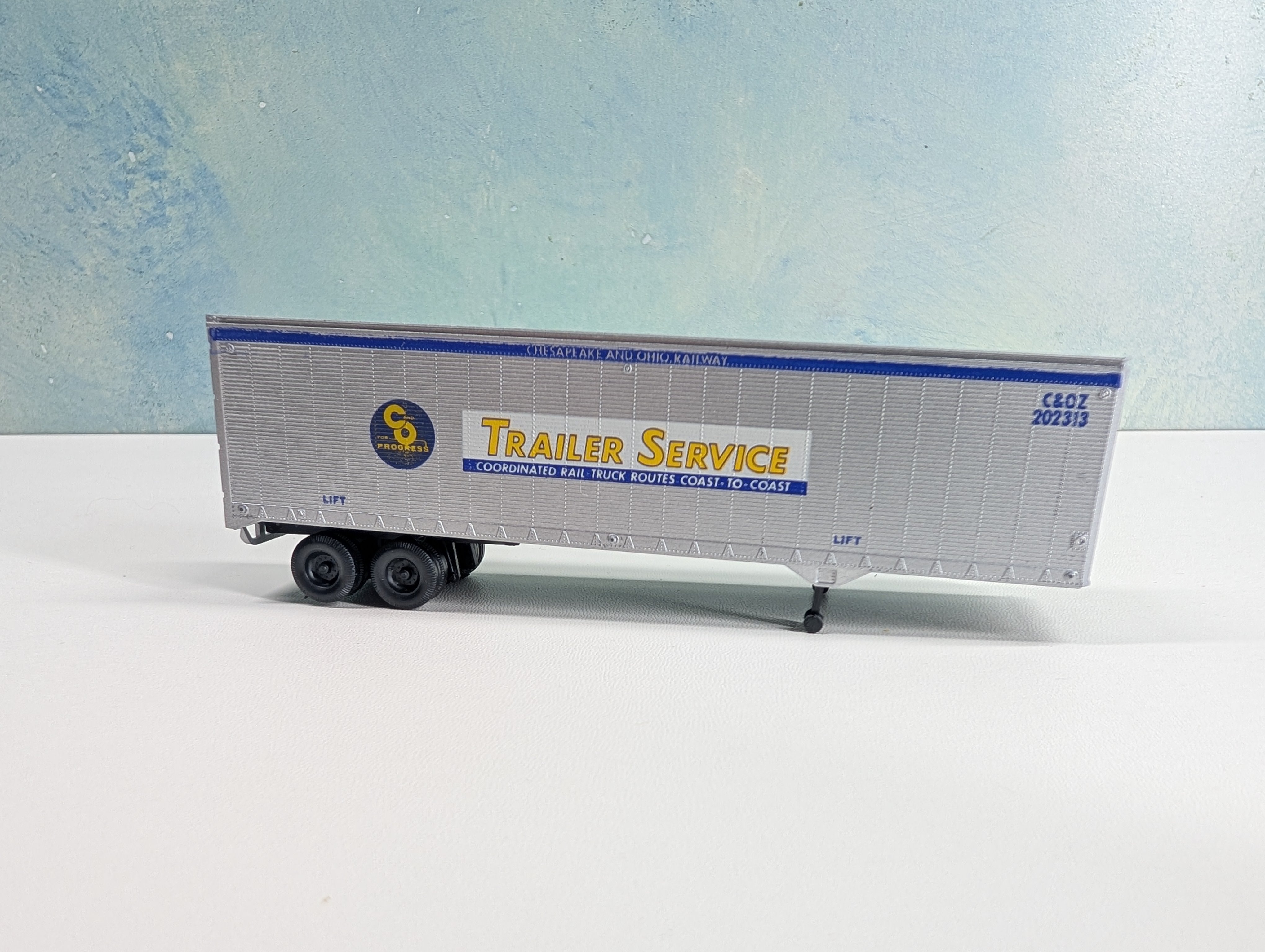USED Athearn HO Scale 40' Trailer Chesapeake and Ohio #202313