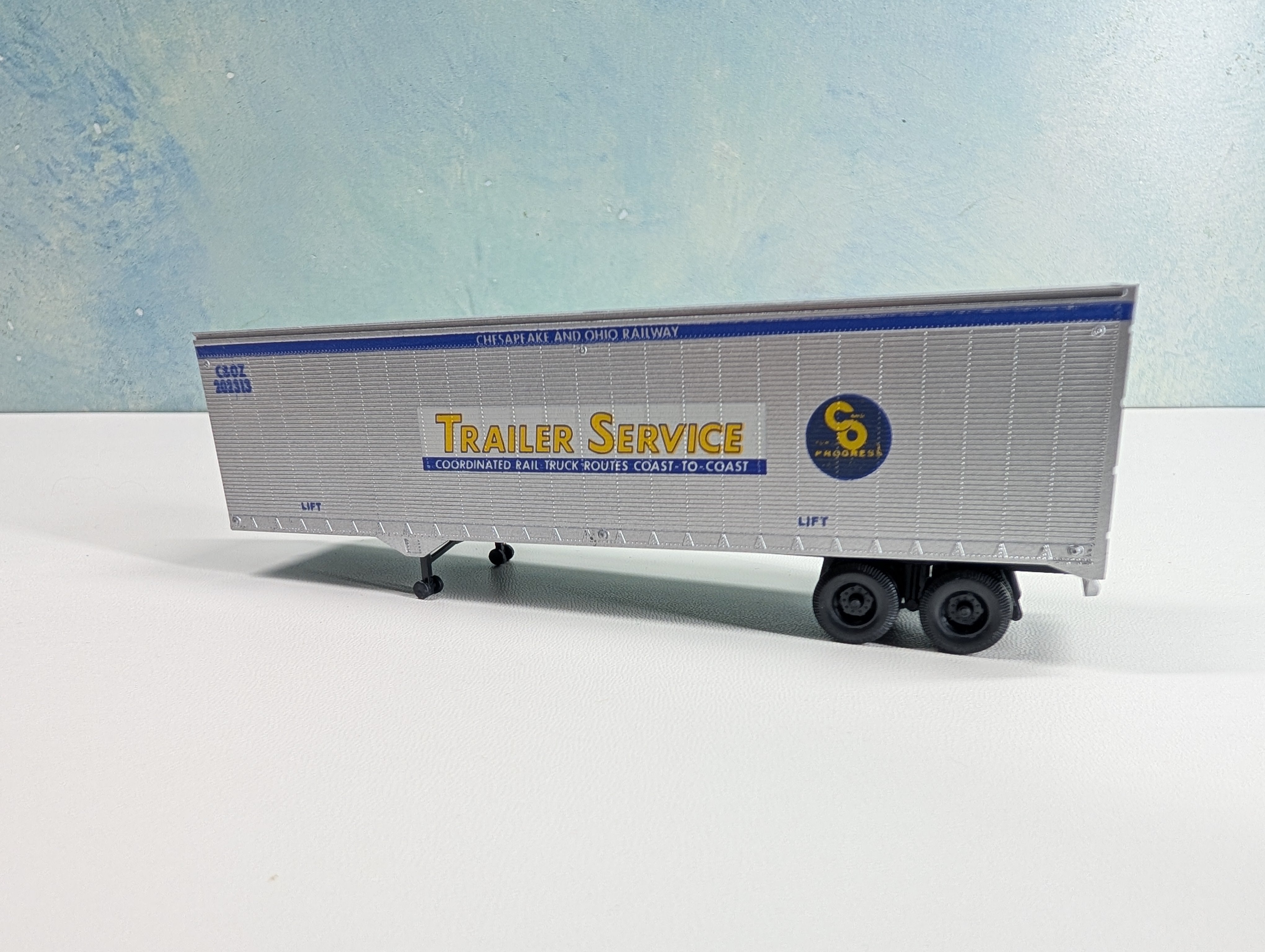 USED Athearn HO Scale 40' Trailer Chesapeake and Ohio #202313