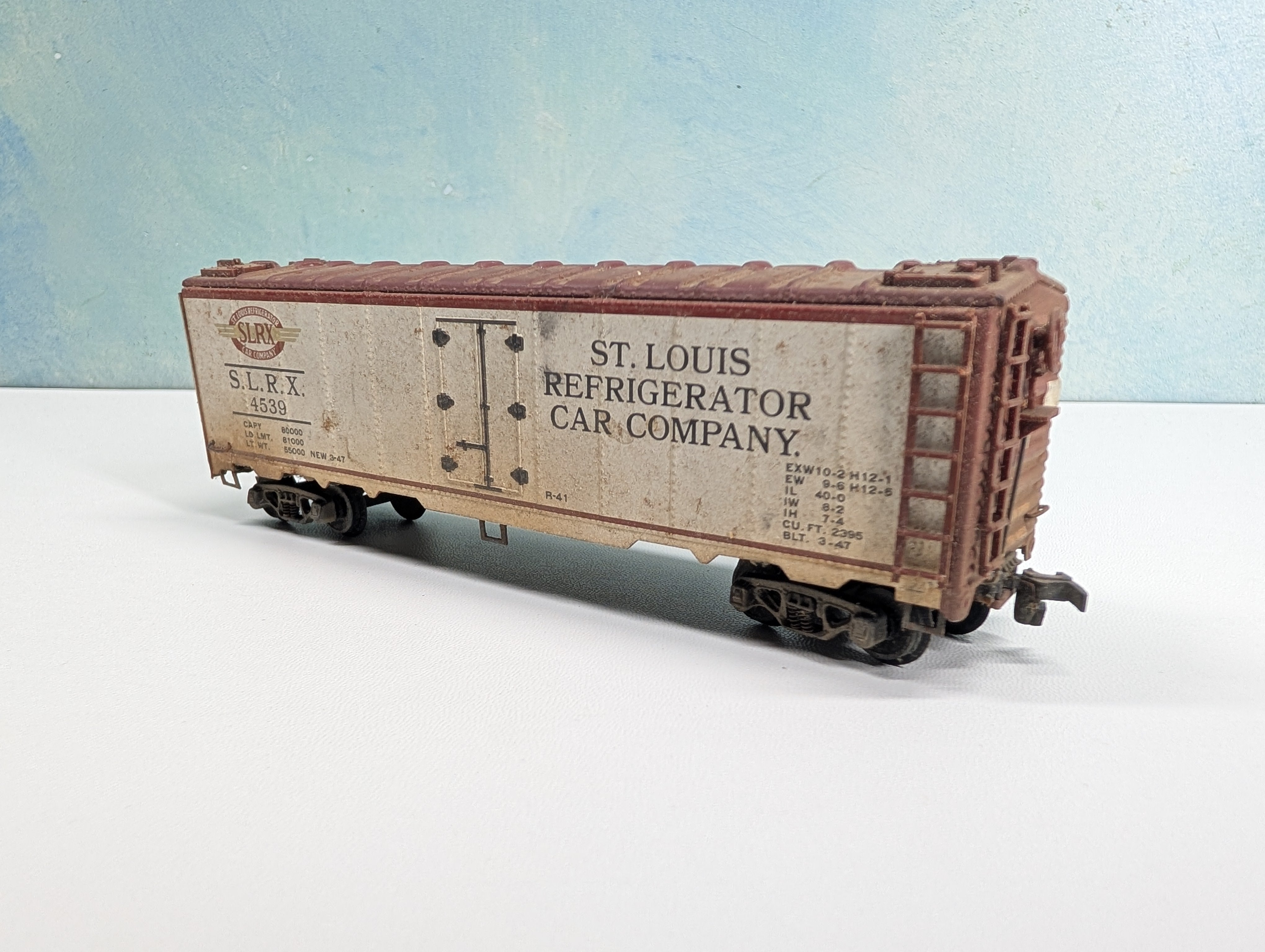 USED Varney HO Scale Reefer St. Louis Refrigerator Car SLRX #4539 Weathered