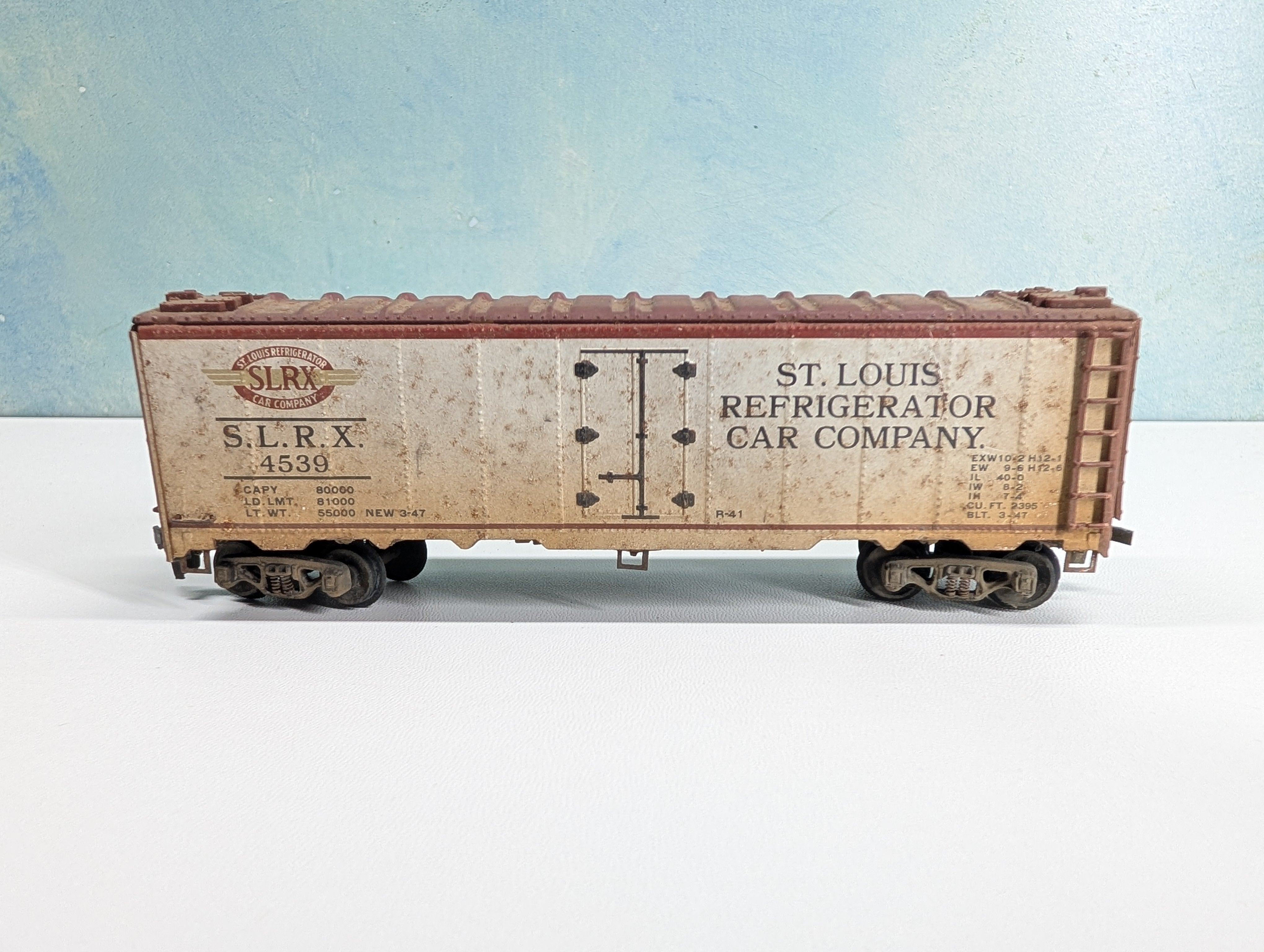 USED Varney HO Scale Reefer St. Louis Refrigerator Car SLRX #4539 Weathered