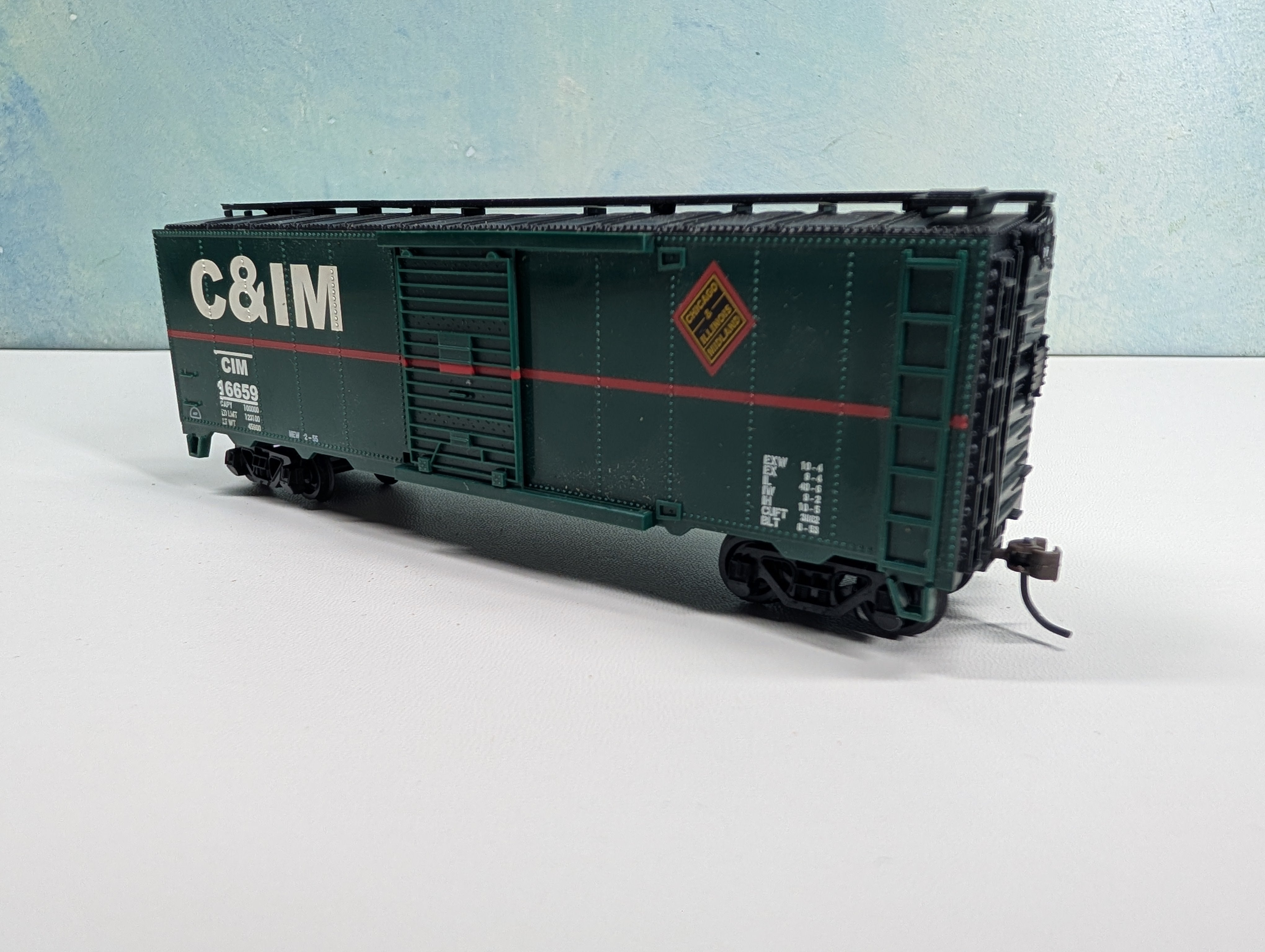USED Bachmann HO Scale 40' Box Car Chicago & Illinois Midland CIM #16659