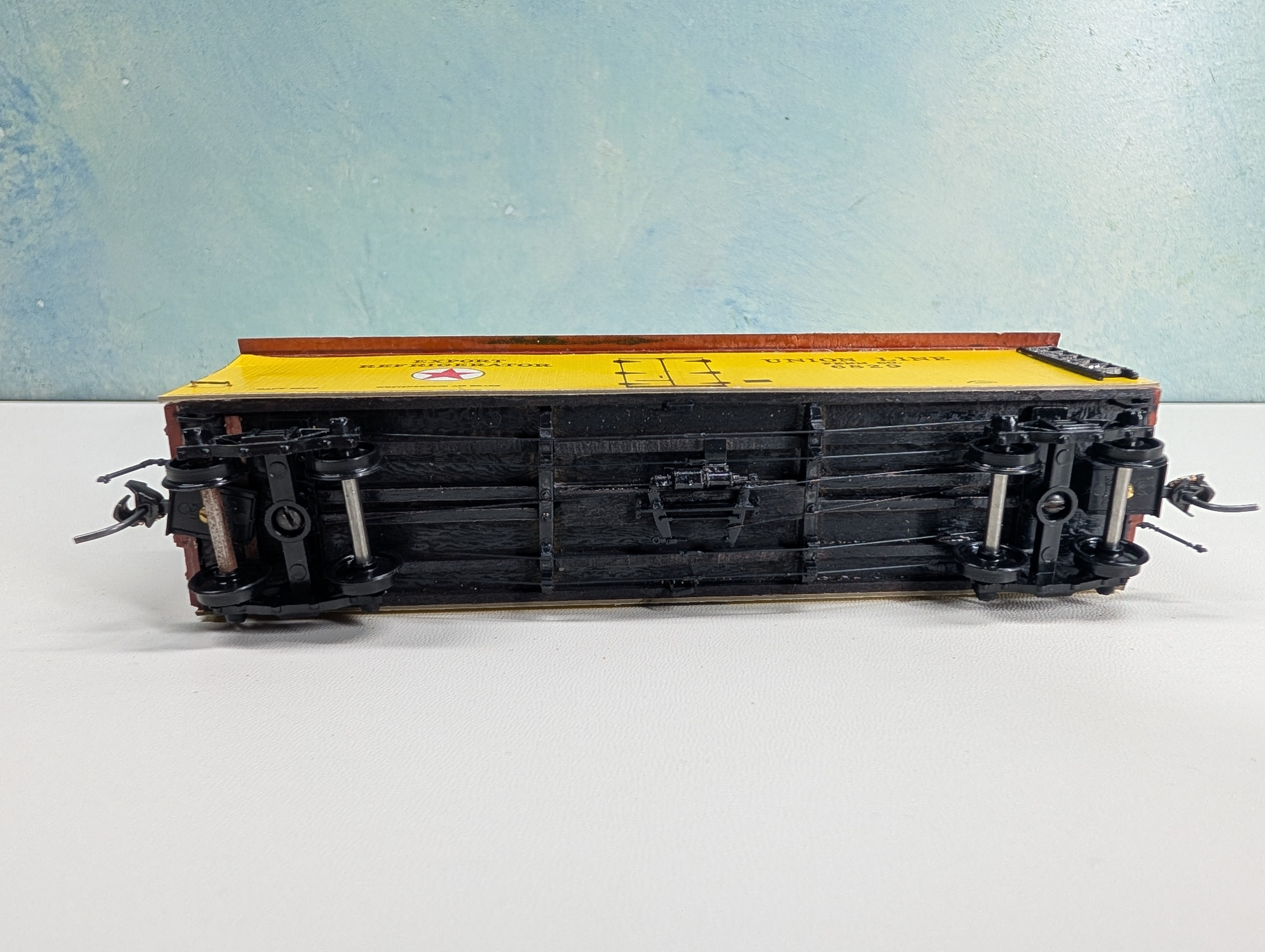 USED Silver Streak HO Scale 41' Reefer, Wood Assembled Kit Union Line Penn Co. #6829