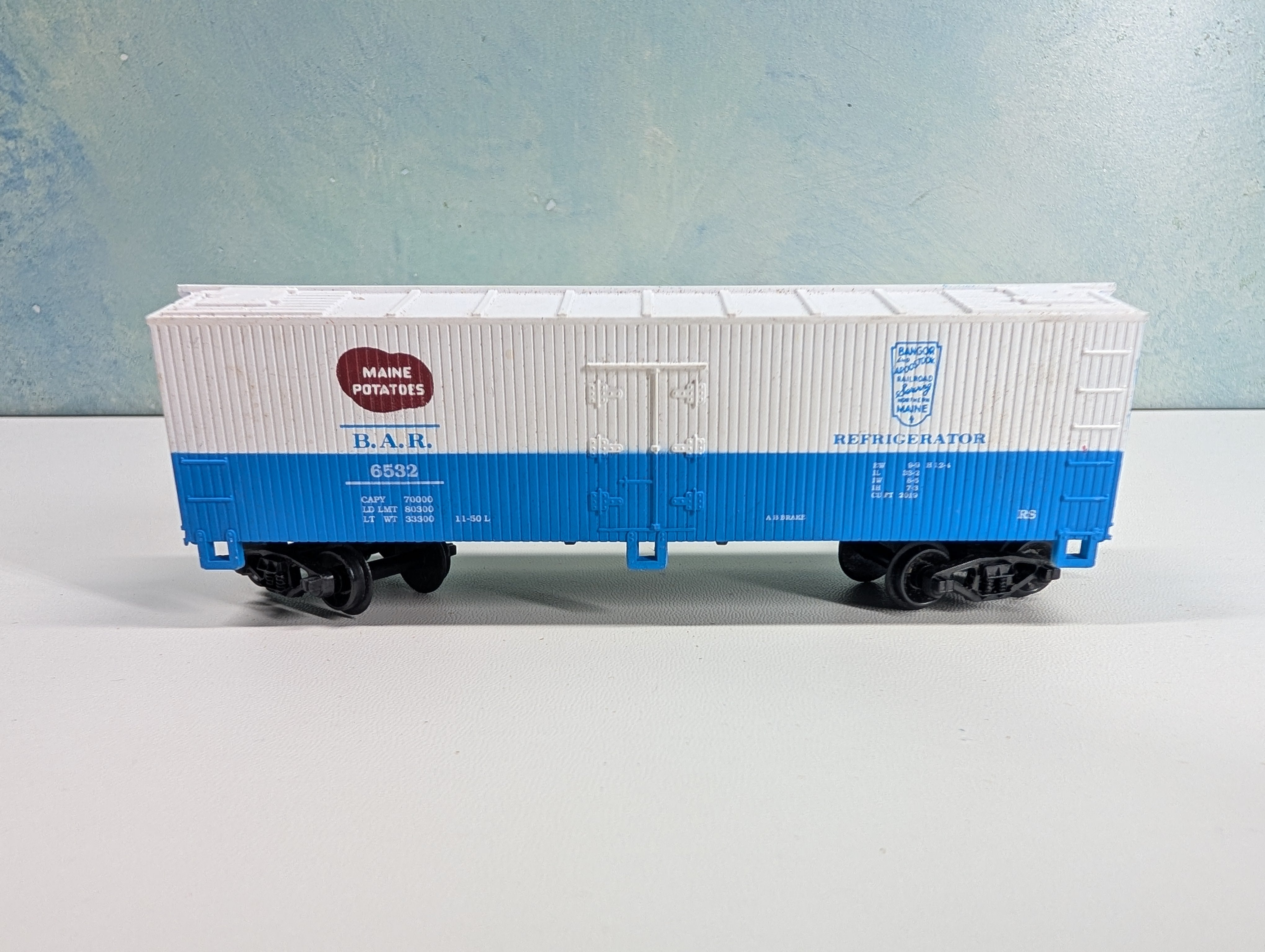 USED Life-Like HO Scale Reefer Bangor and Aroostook BAR #6532