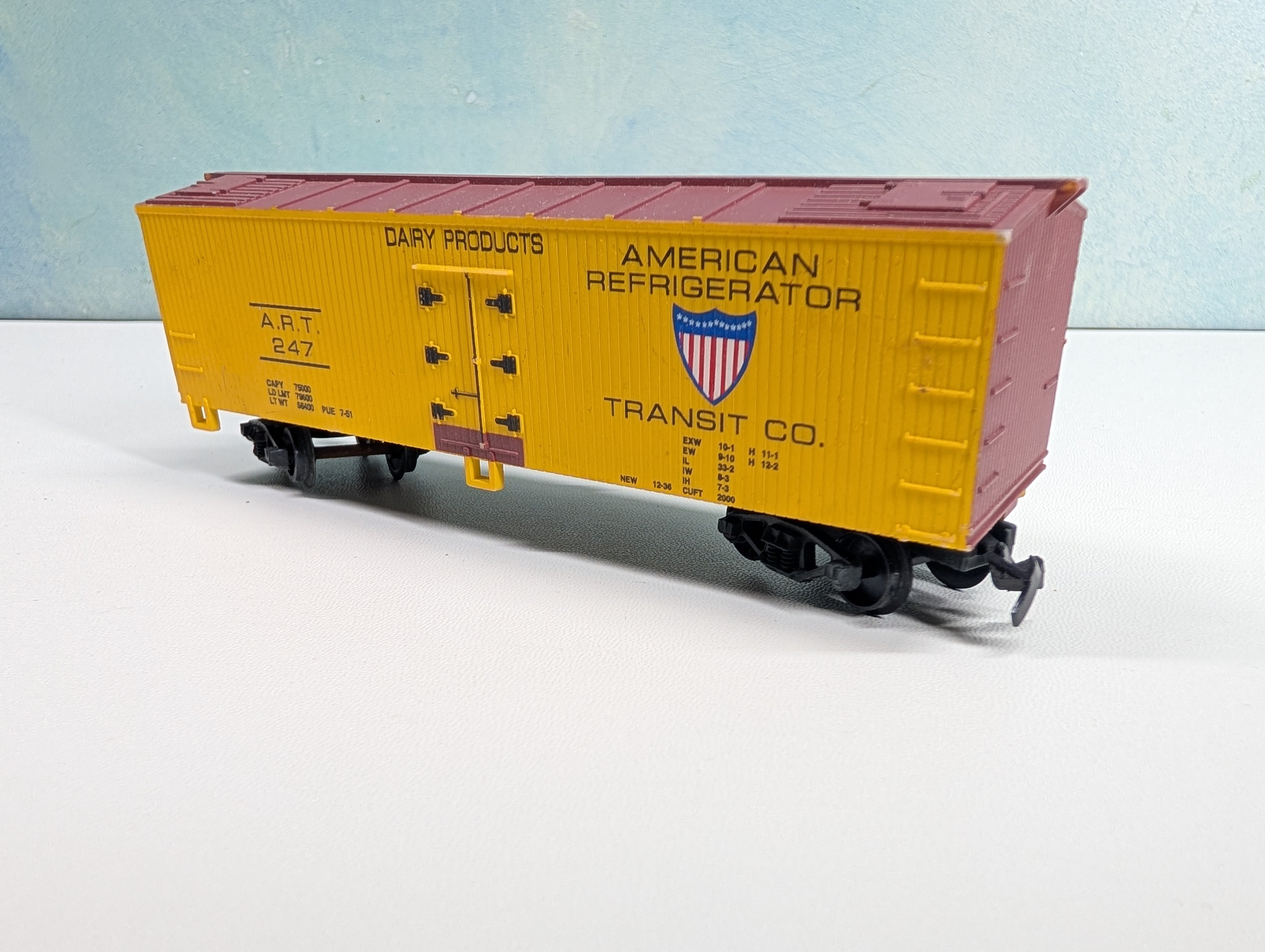 USED Life-Like HO Scale Reefer American Refrigerator Transit ART #247
