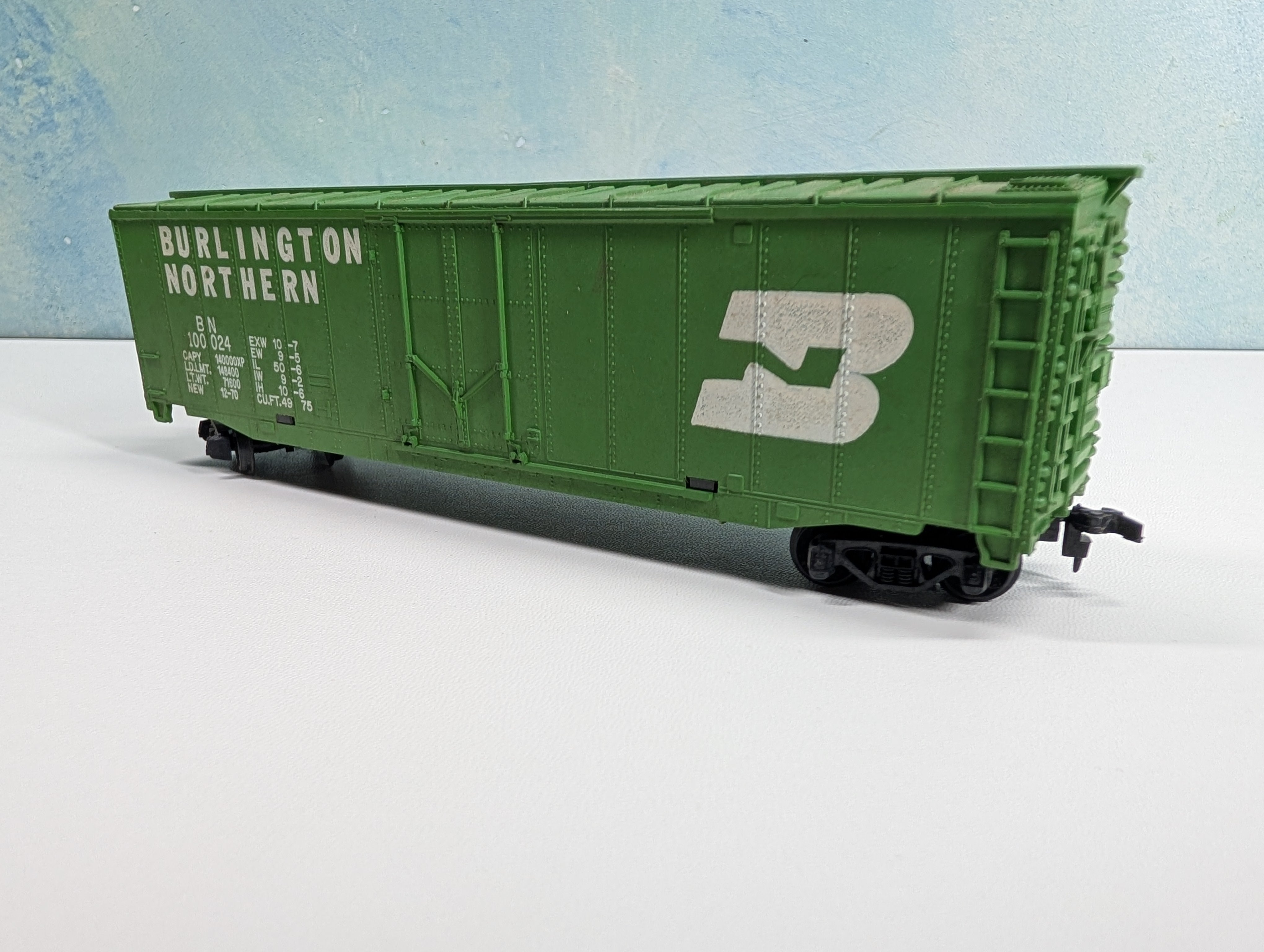USED Tyco HO Scale 50' Box Car Burlington Northern BN #100024