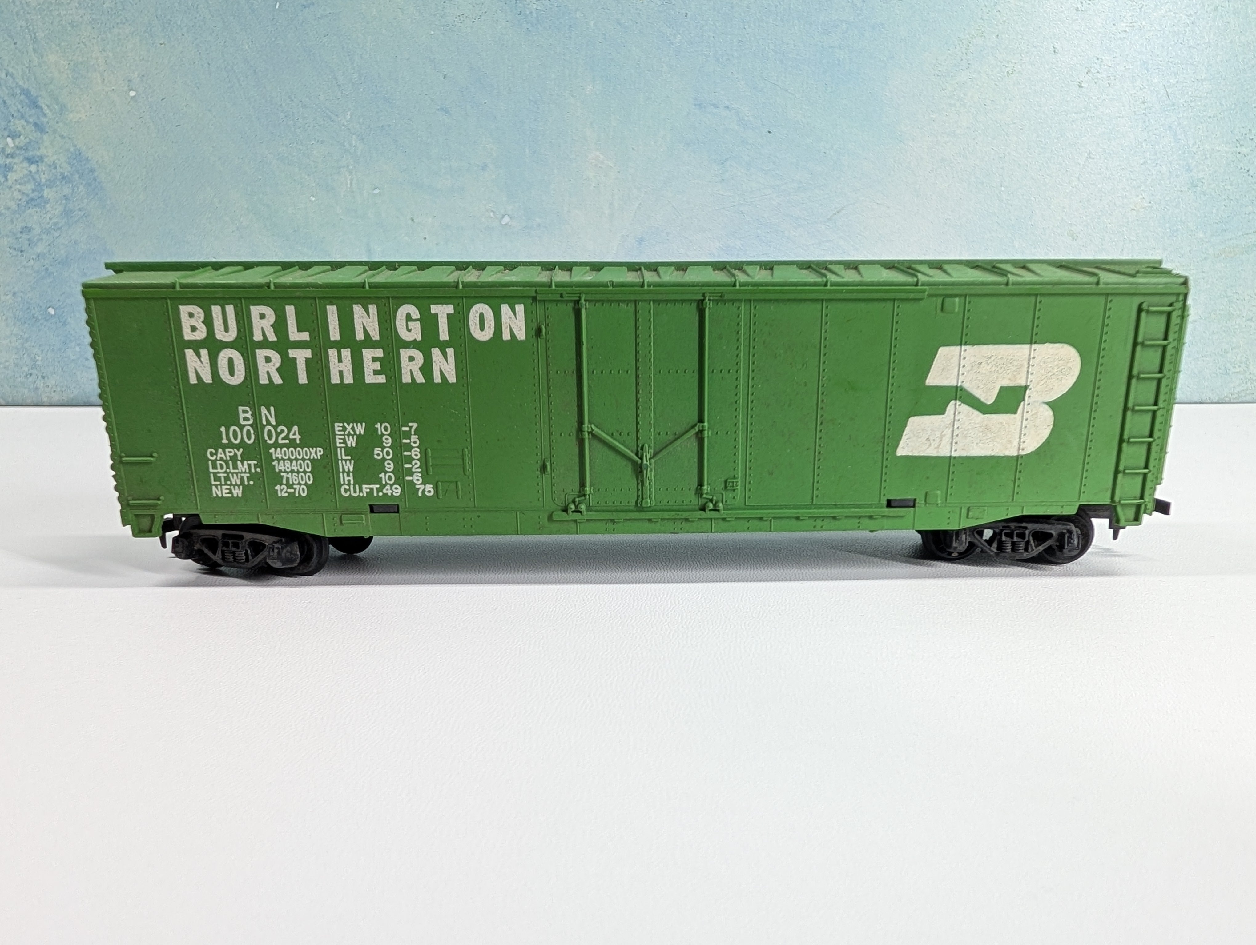 USED Tyco HO Scale 50' Box Car Burlington Northern BN #100024
