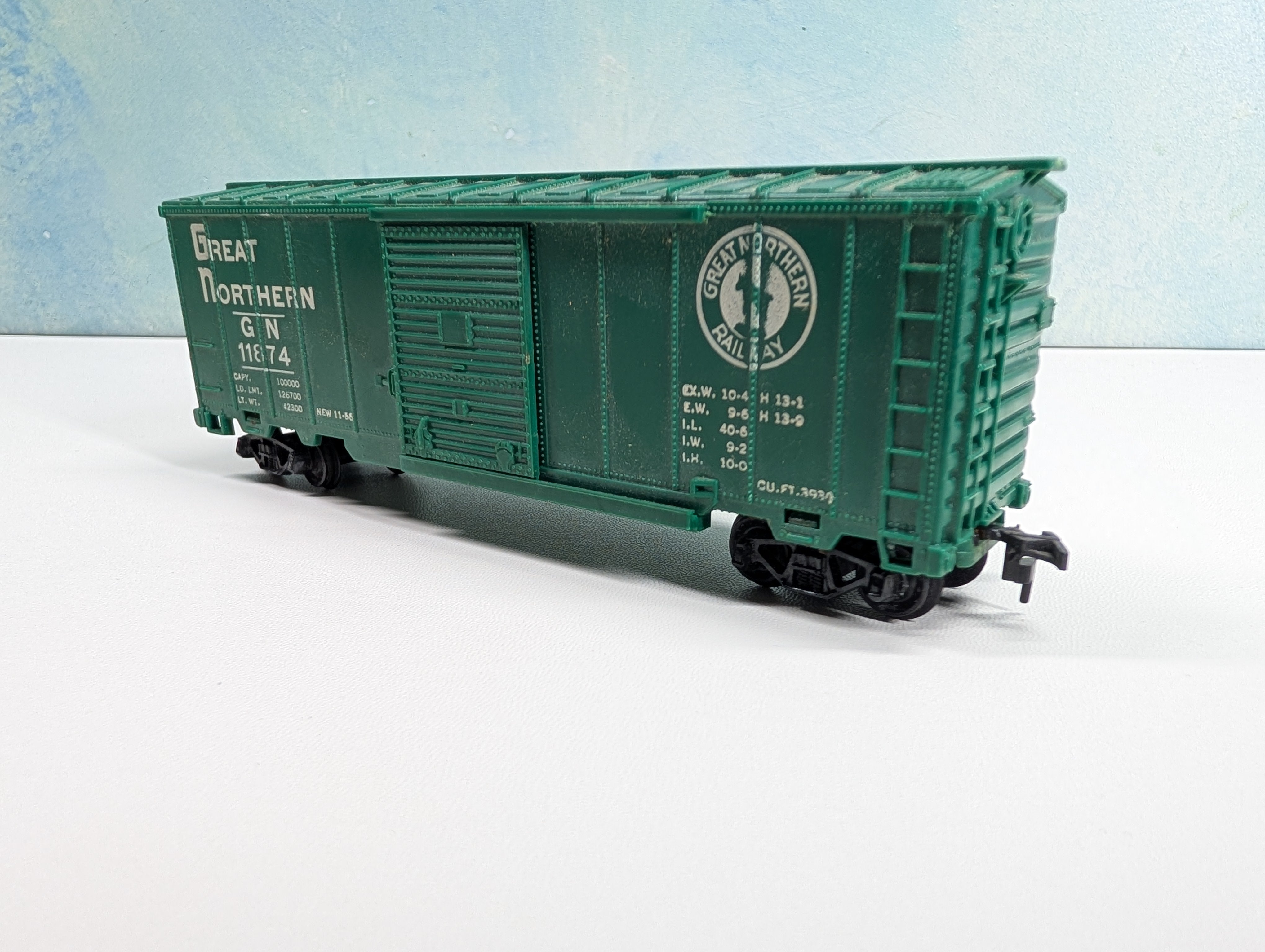 USED Marx HO Scale 40' Box Car Great Northern GN #11874