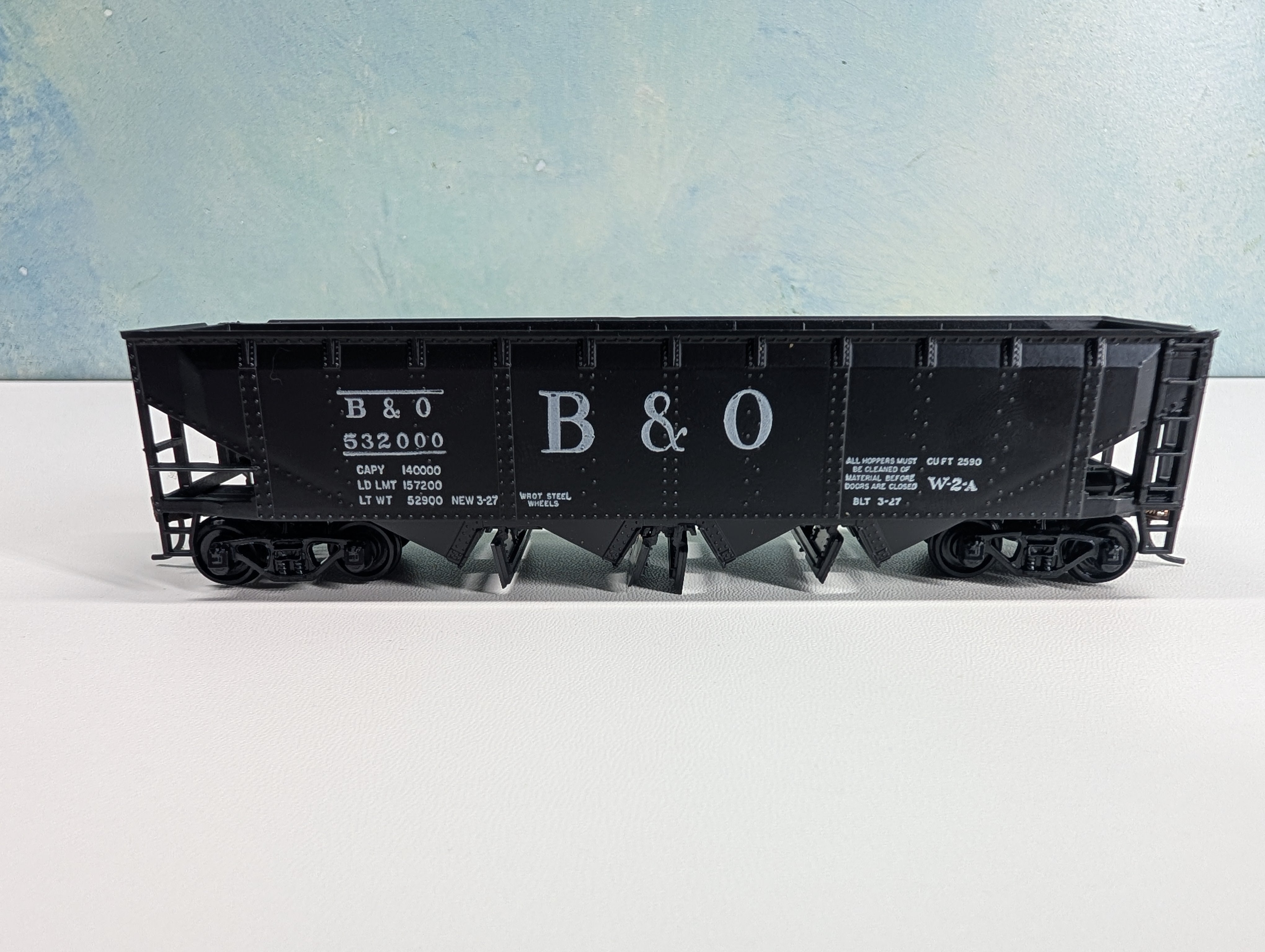 USED Athearn HO Scale Quad Hopper Baltimore and Ohio B&O #532000