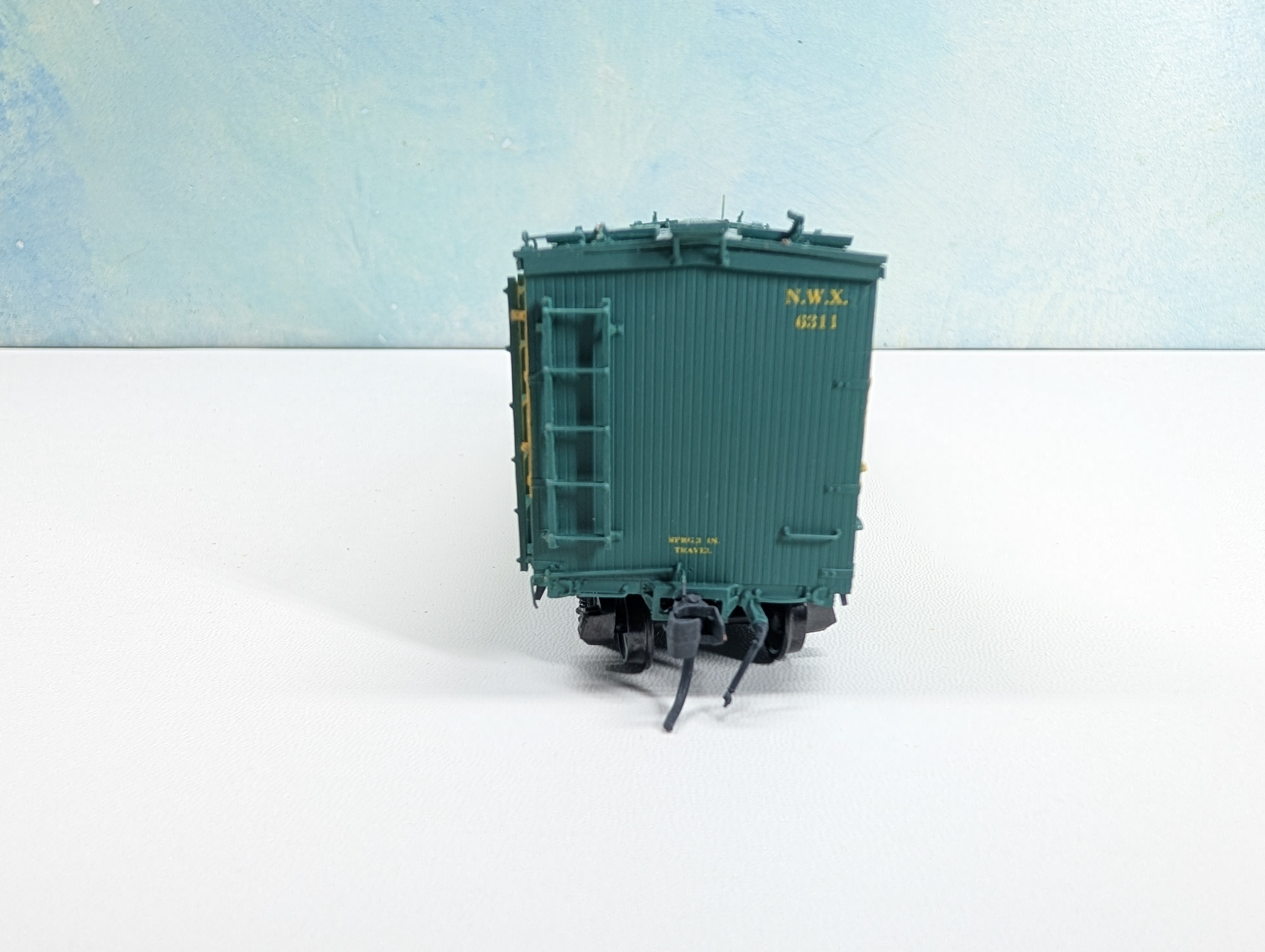 USED HO Scale Wood Built Box Car Northern Western Refrigerator Line Co NWX #6311 Metal Wheels
